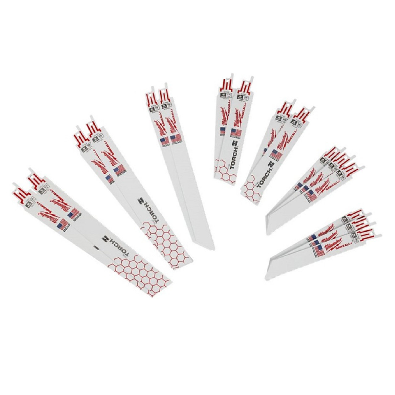 Milwaukee 49-22-3316 16pc SAWZALL Metal Cutting Bi-Metal Reciprocating Saw Blade Set