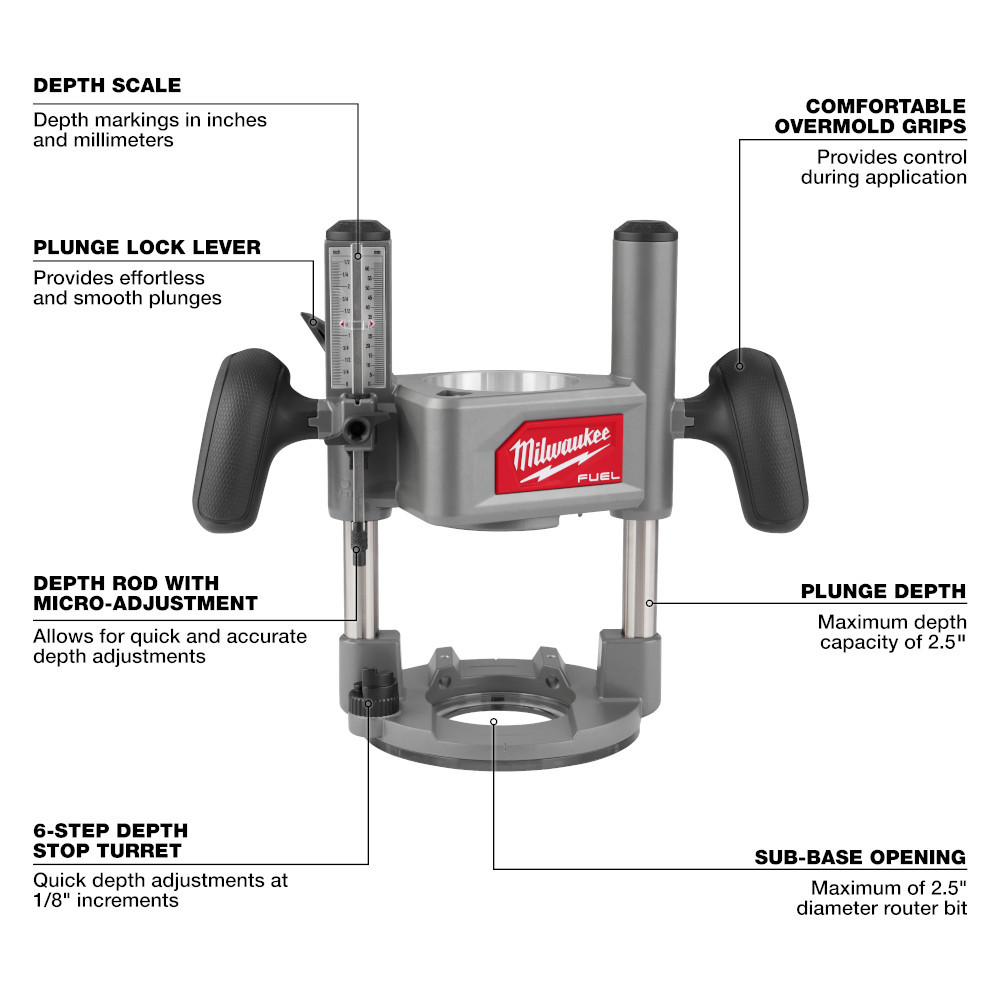 Milwaukee 48-10-2838 1/2in Router Plunge Base