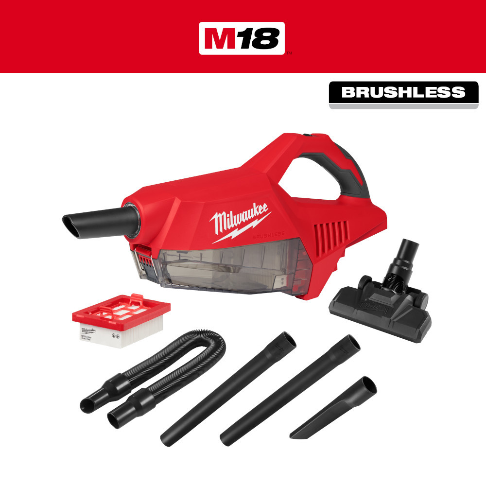 Milwaukee 0892-20 M18 Cordless Brushless Handheld Vacuum with Hepa Filter (Tool Only)