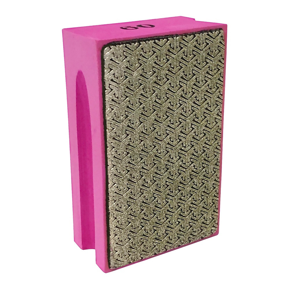 Truwerx 43290 60G Diamond Abrasive Coated Hand Pad - Pink