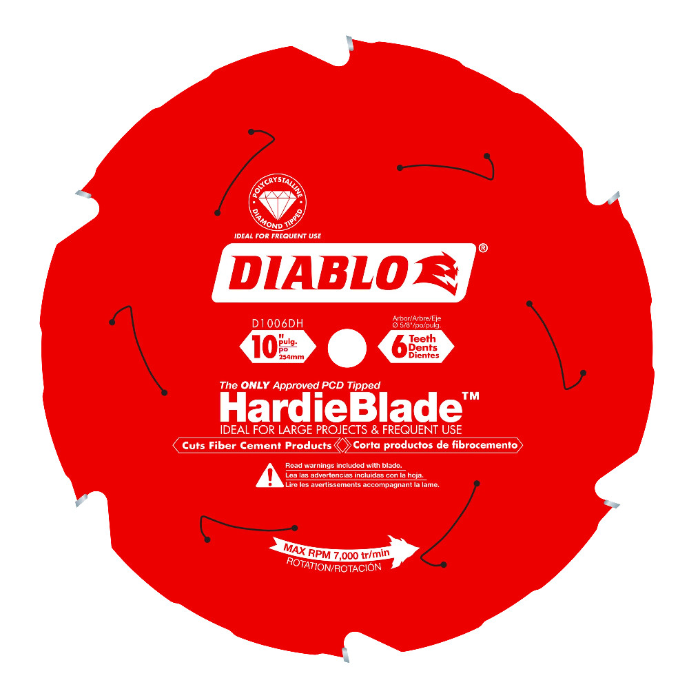 Diablo D1006DHC 10 Inch 6T HardieBlade Saw Blade for Fibre Cement