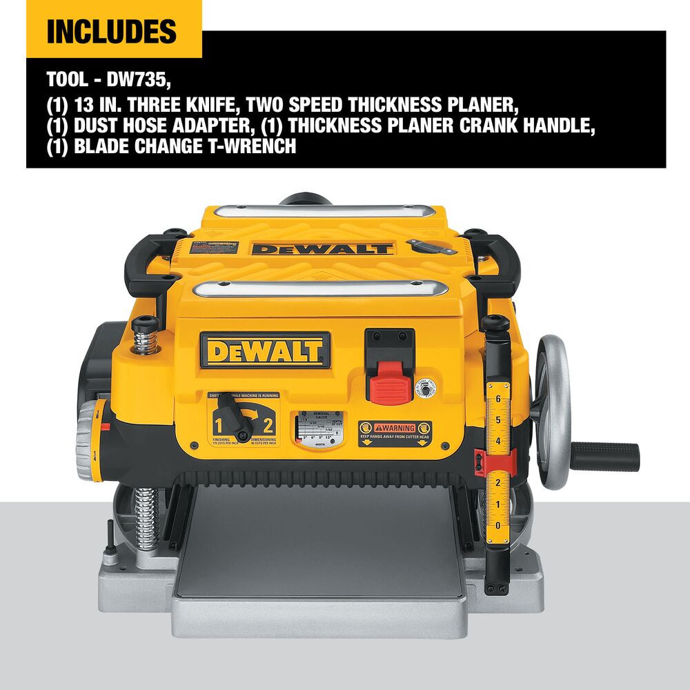 DeWalt DW735 13 Inch Three Knife, Two Speed, Thickness Planer