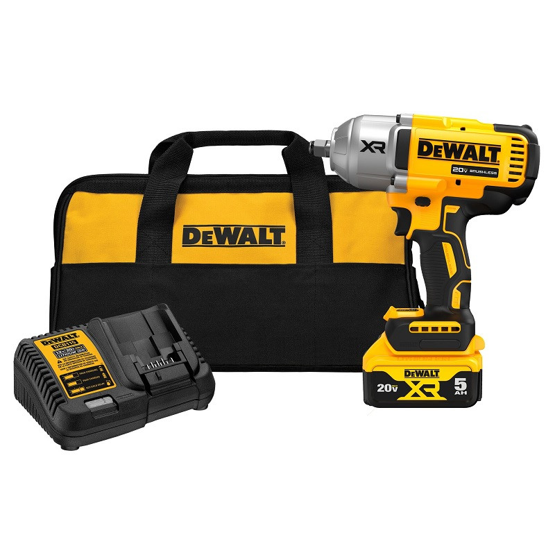 DeWalt DCF900P1 20V MAX XR Cordless Brushless High Torque 1/2 inch Impact Wrench with Hog Ring Anvil Kit