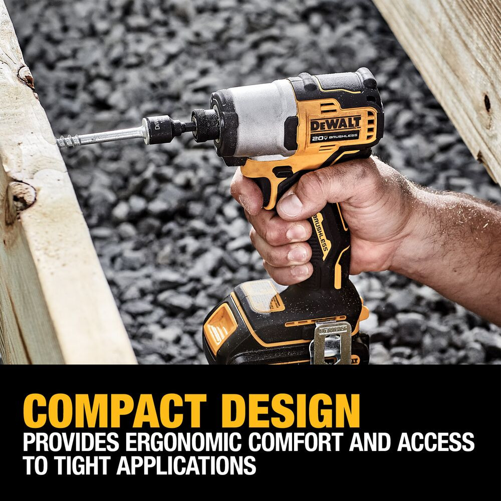 DeWalt DCF840B 20V MAX Cordless Brushless 1/4 Inch Impact Driver Kit