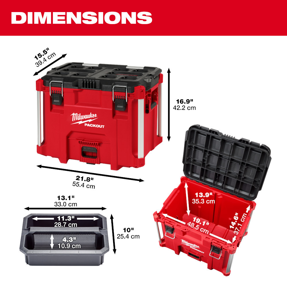 Milwaukee 48-22-8423 XL PACKOUT Tool Box