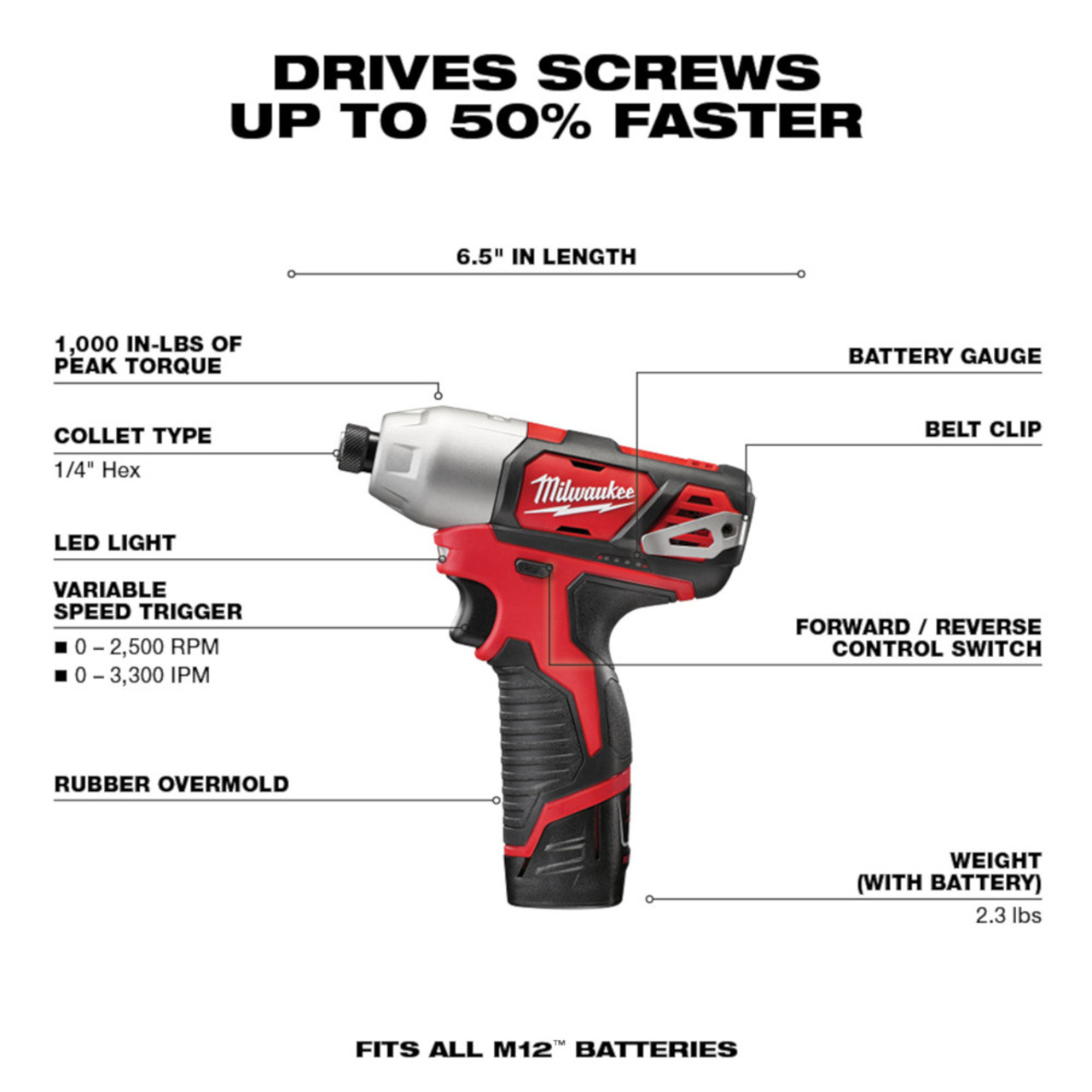 Milwaukee 2407-20 M12 3/8 inch Drill Driver with battery
