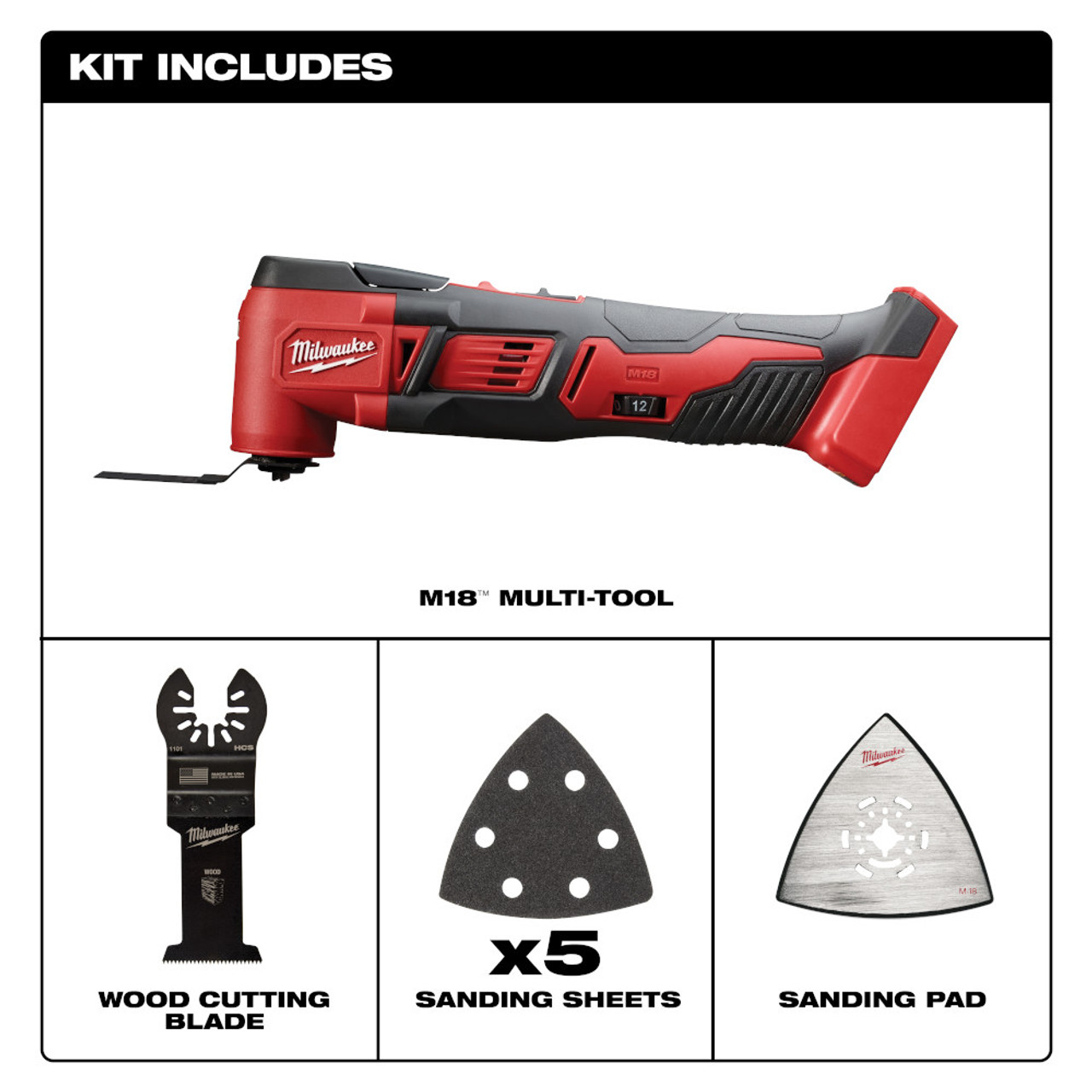 Milwaukee 2626-20 M18 Multi-Tool (Tool Only) Milwaukee 2626-20 M18 Multi-Tool (Tool Only)