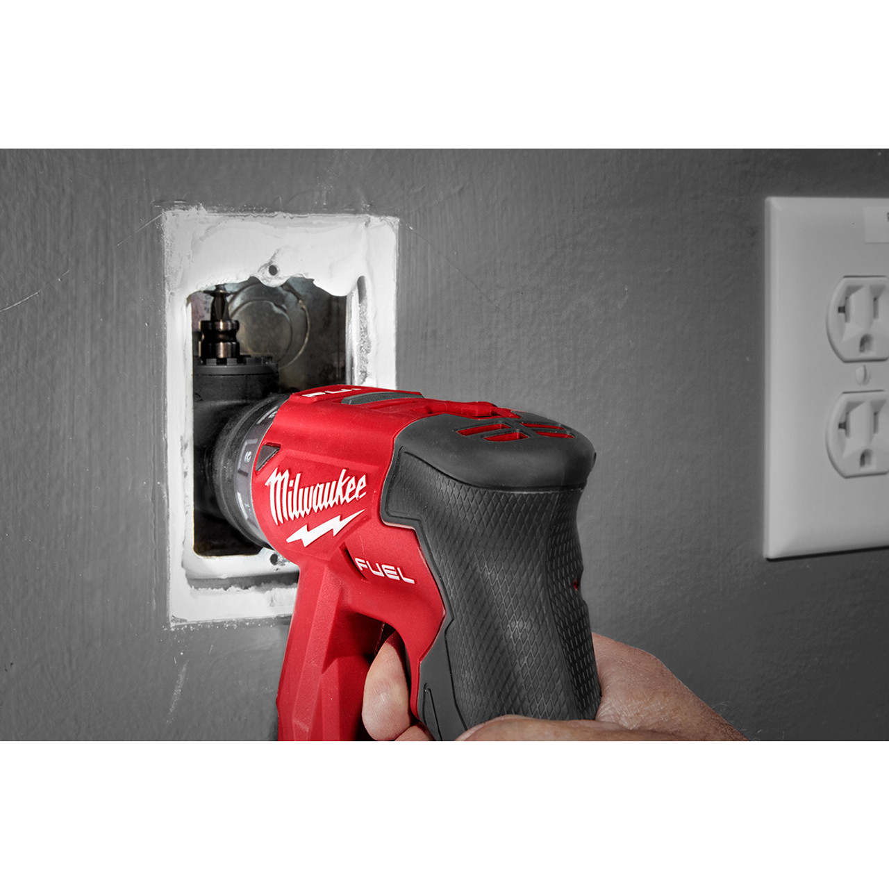 Milwaukee 2505-20 M12 FUEL Brushless 4-In-1 Installation 3/8 inch Drill Driver using the Right Angle Attachment (battery and bits sold separately) Milwaukee 2505-20 M12 FUEL Brushless 4-In-1 Installation 3/8 inch Drill Driver using the Right Angle Attachment (battery and bits sold separately)