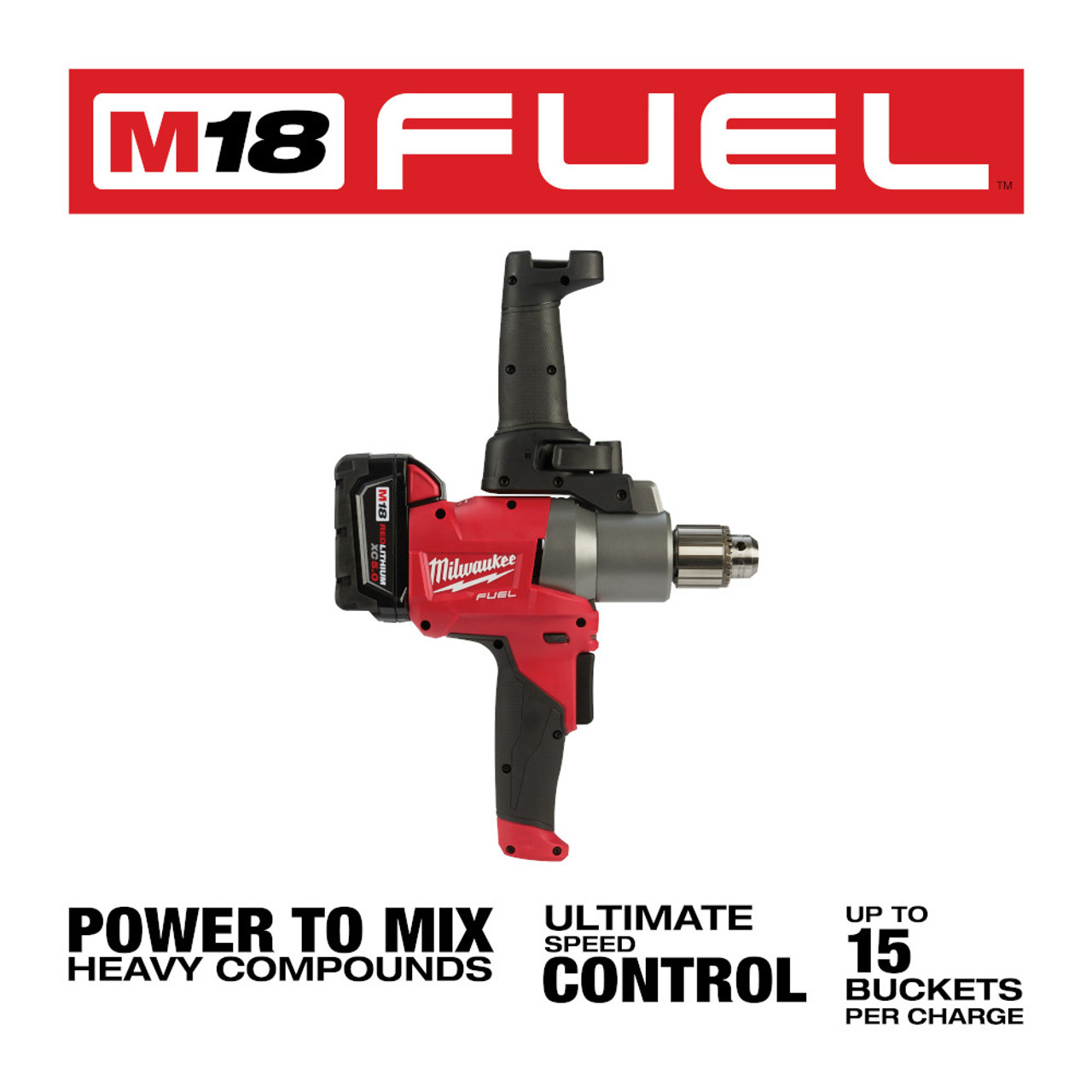 Milwaukee 2810-20 M18 FUEL Mud Mixer with 180° Handle (Tool Only) Milwaukee 2810-20 M18 FUEL Mud Mixer with 180° Handle (Tool Only)
