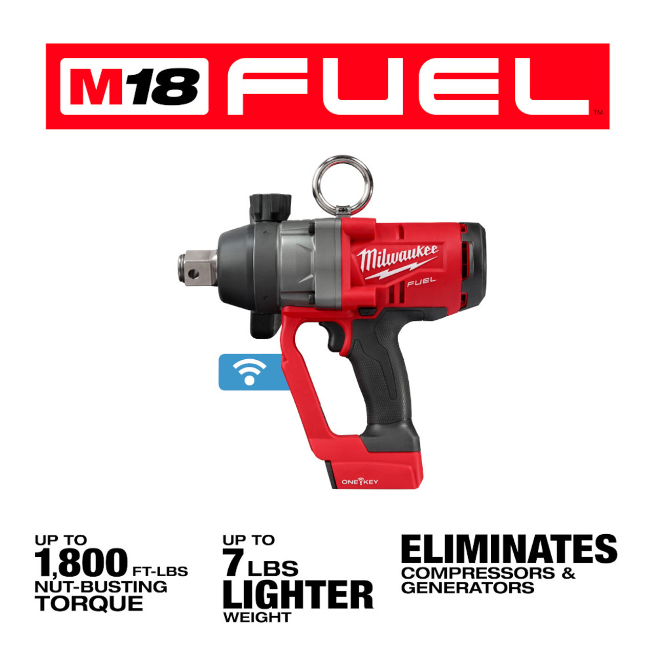 Milwaukee 2867-20 M18 FUEL 1 i nch High-Torque Impact Wrench with Friction Ring and ONE-KEY (Tool Only) Milwaukee 2867-20 M18 FUEL 1 i nch High-Torque Impact Wrench with Friction Ring and ONE-KEY (Tool Only)