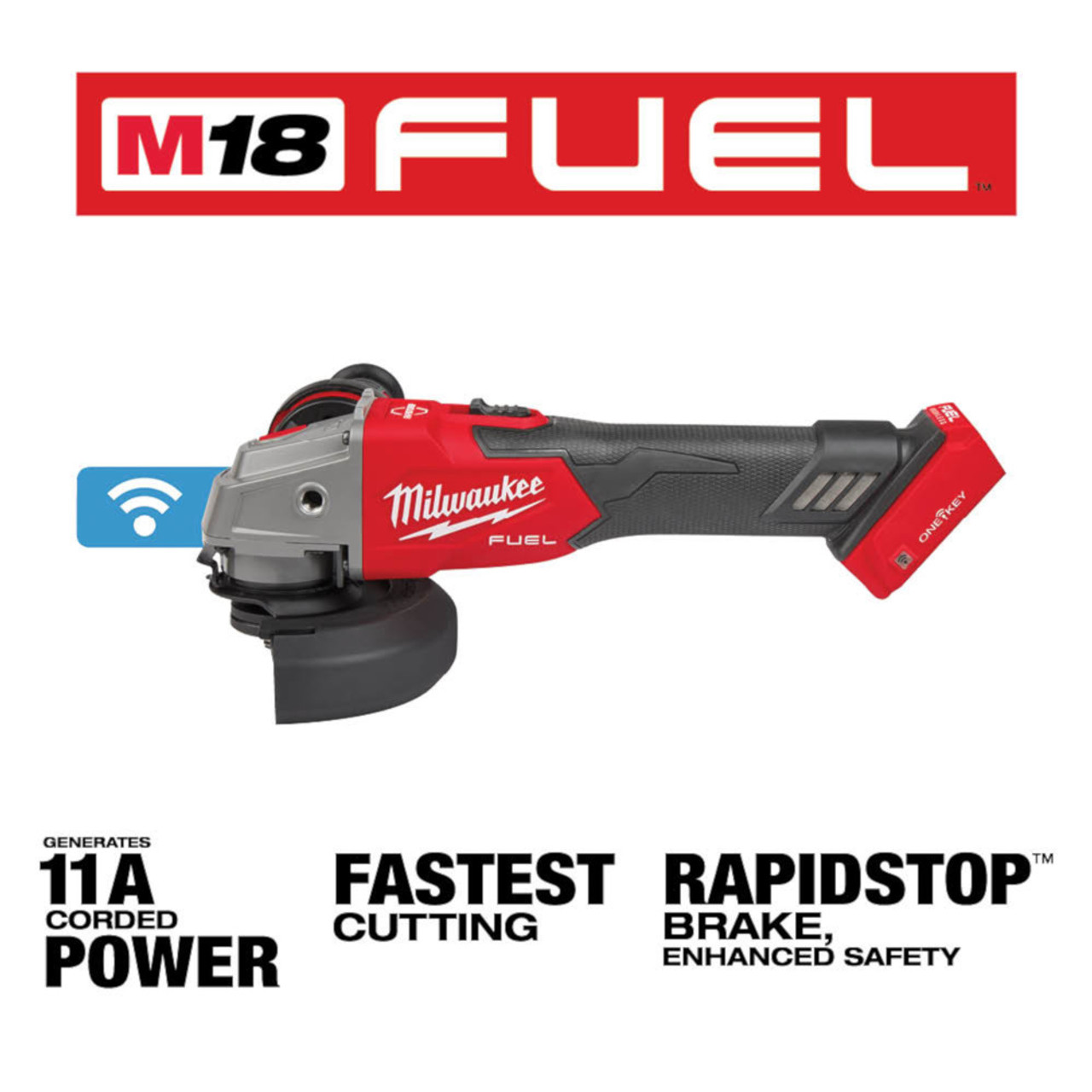 Milwaukee 2883-20 M18 FUEL 4-1/2 inch / 5 inch Braking Angle Grinder with Slide Switch (Tool Only) Milwaukee 2883-20 M18 FUEL 4-1/2 inch / 5 inch Braking Angle Grinder with Slide Switch (Tool Only)
