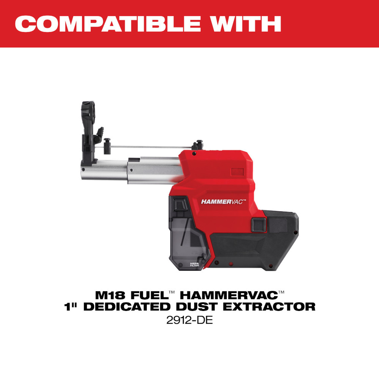 Milwaukee 2912-22DE M18 FUEL 1 inch SDS-Plus Rotary Hammer Kit Milwaukee 2912-22DE M18 FUEL 1 inch SDS-Plus Rotary Hammer Kit
