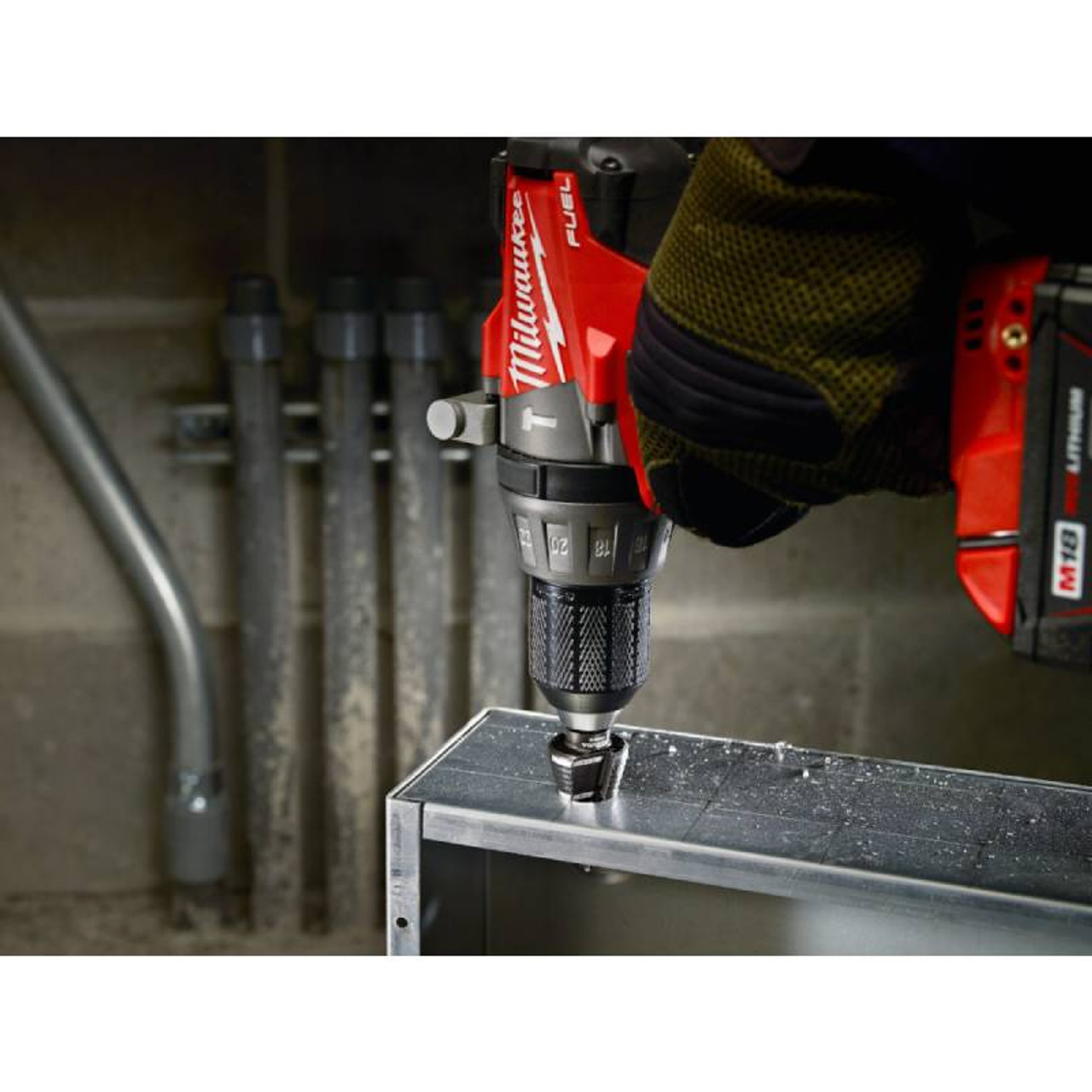Milwaukee 48-89-9209 #9 Step Drill Bit 7/8 inch & 1-1/8 inch drilling into sheet metal (drill sold separately) Milwaukee 48-89-9209 #9 Step Drill Bit 7/8 inch & 1-1/8 inch drilling into sheet metal (drill sold separately)