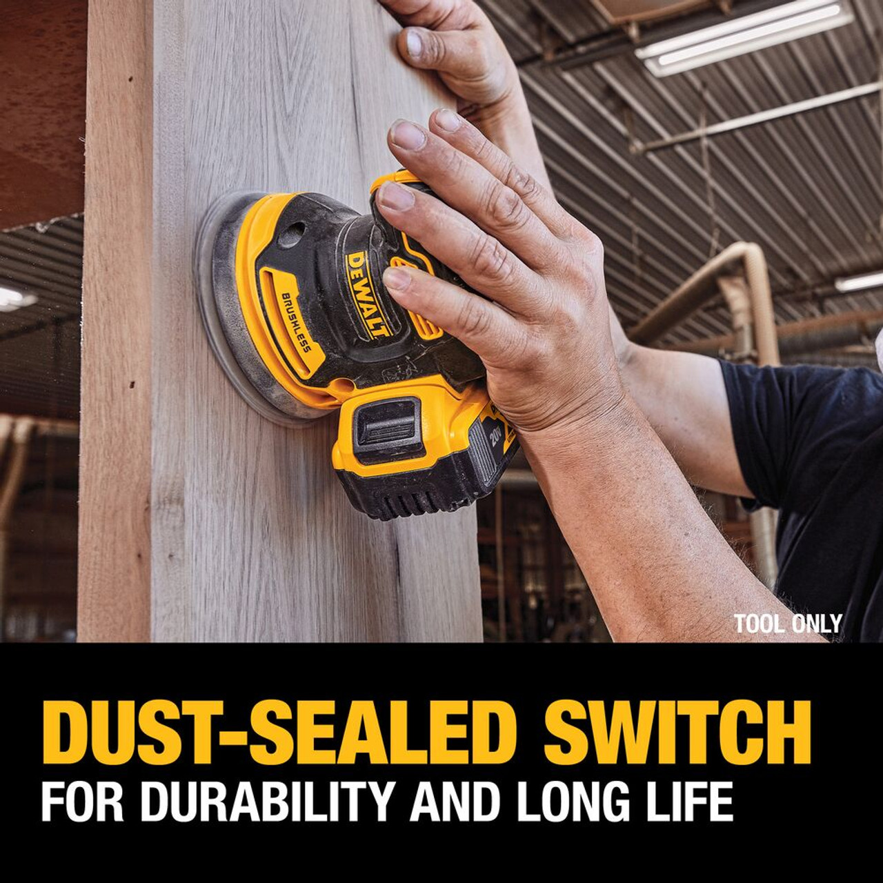 DeWALT DCW210B 20V MAX XR 5 Inch Brushless Cordless Variable-Speed Random Orbital Sander (Tool Only)