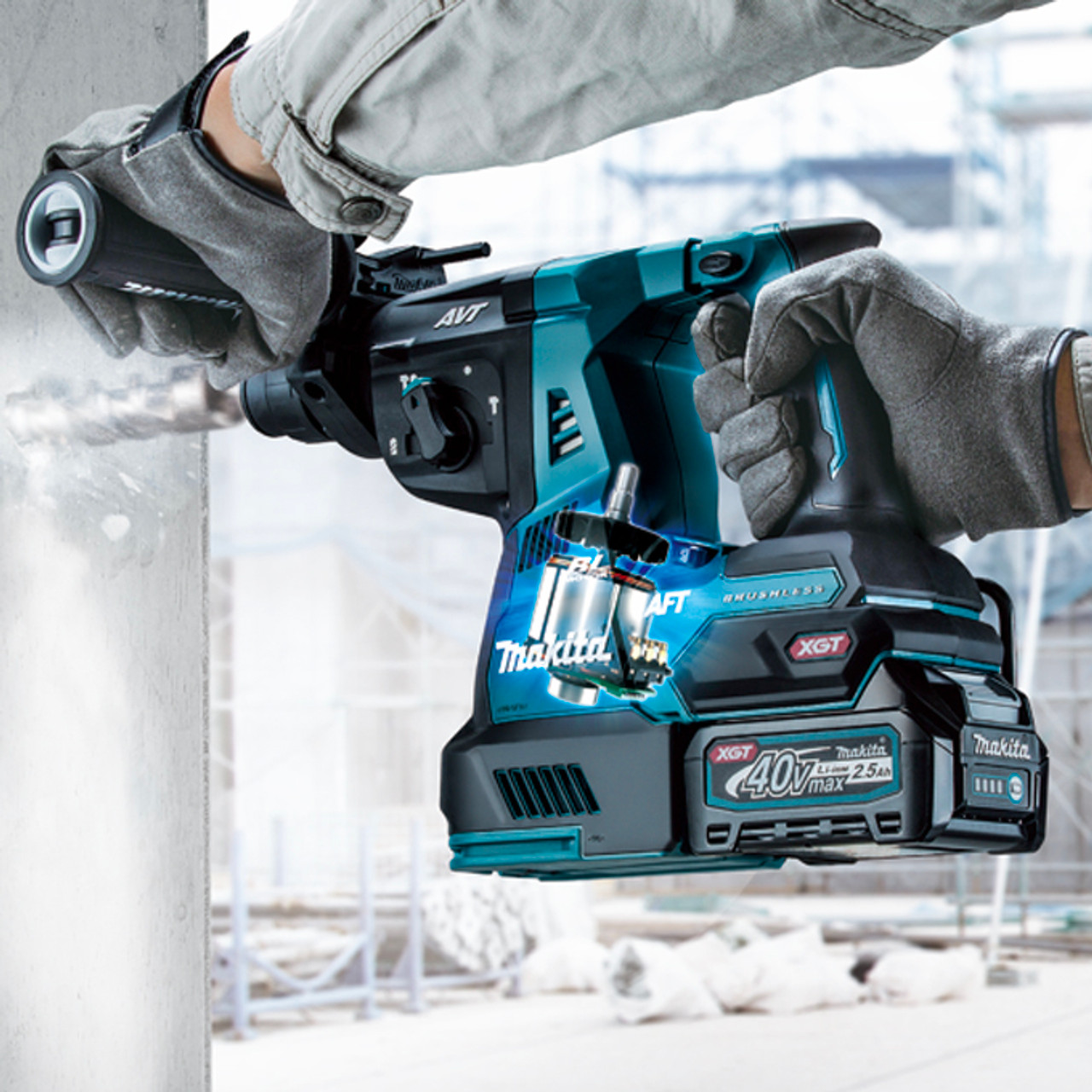 Makita HR003GM102 40V Brushless 1-1/8 inch Rotary Hammer Kit