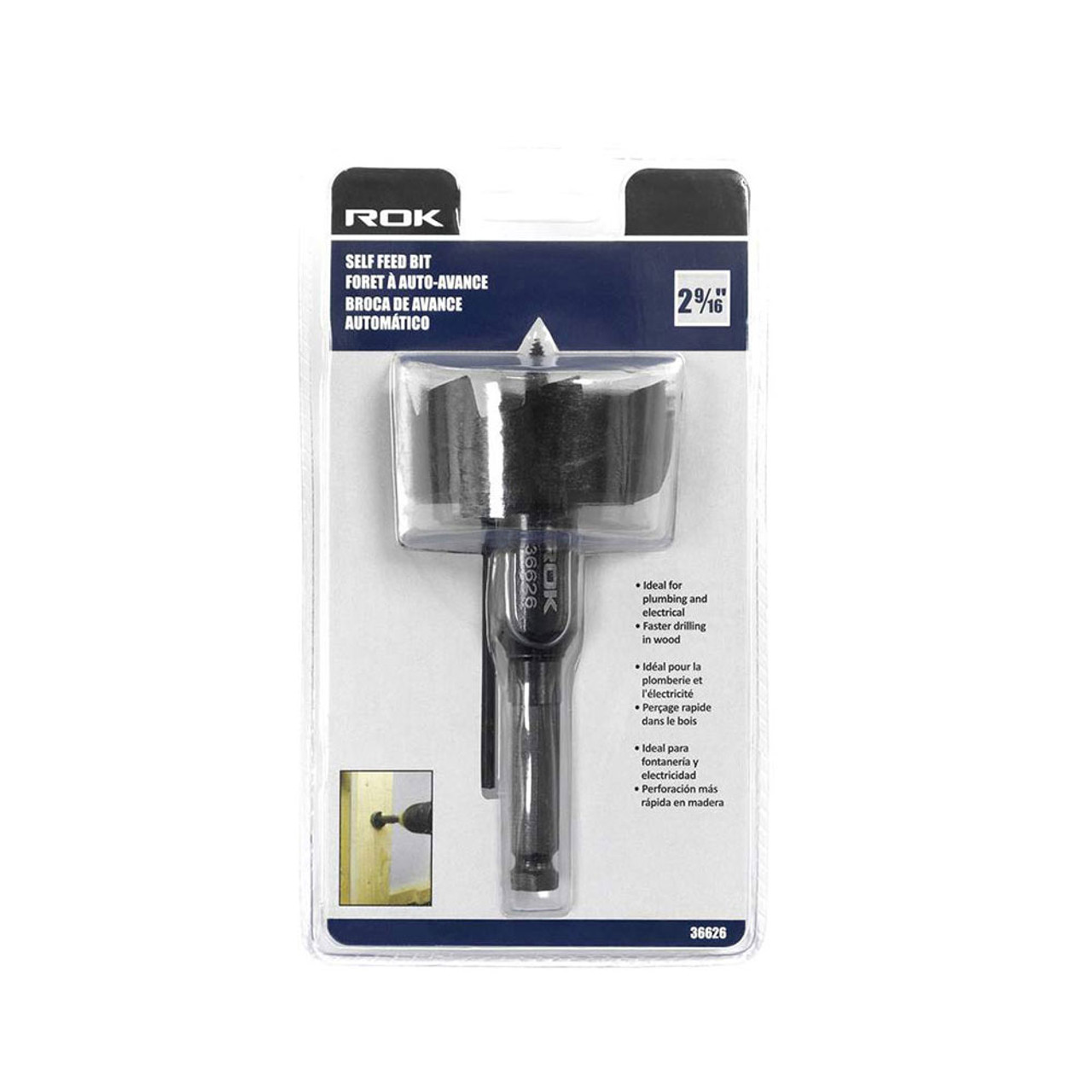 ROK 36626 2-9/16 Inch Self-Feed Drill Bit
