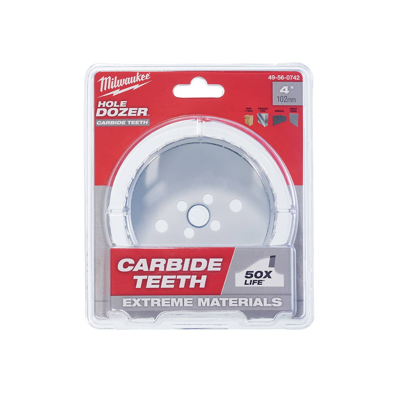 Milwaukee 49-56-0742 HOLE DOZER 4 Inch Hole Saw with Carbide Teeth