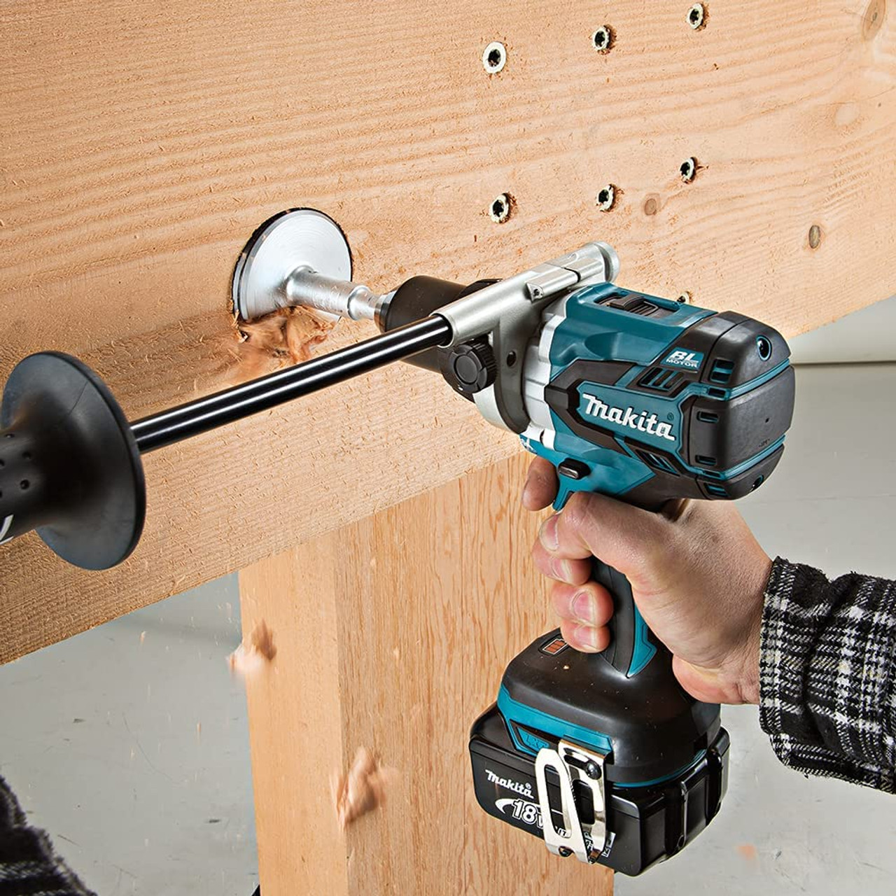 Makita DHP486Z 18V LXT Brushless 1/2 inch Hammer Drill/Driver drilling (battery sold separately)