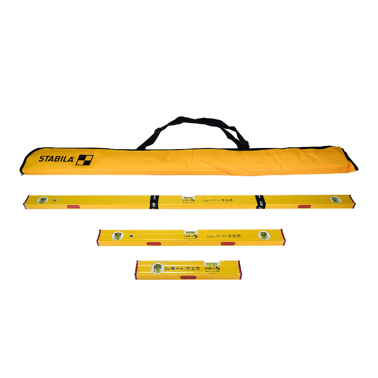 Stabila 29940 3 piece Type 80ASM-2 Magnetic Spirit Level Pro Set