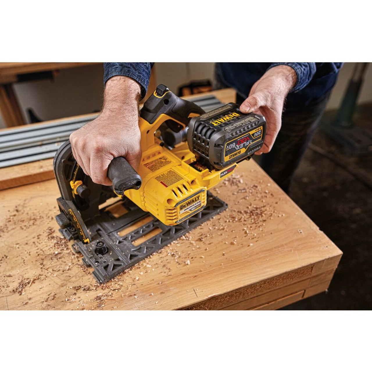 DeWalt DCS520T1 60V MAX FLEXVOLT Brushless 6-1/2 Inch Track Saw Kit (Track sold separately)