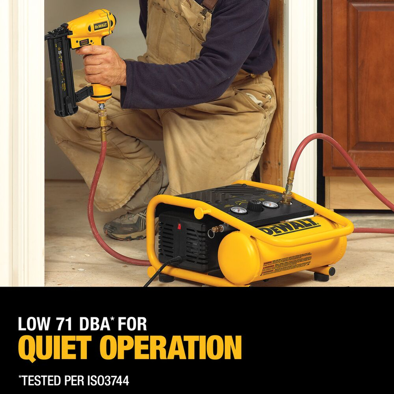 DeWalt D55140 1 Gallon, 135 PSI Max, Portable Trim Compressor DeWalt D55140 1 Gallon, 135 PSI Max, Portable Trim Compressor