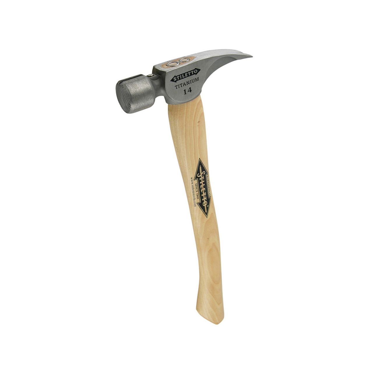 Stiletto TI14MC 14oz Titanium Milled Face Curved 18 Inch Framing Hammer Stiletto TI14MC 14oz Titanium Milled Face Curved 18 Inch Framing Hammer