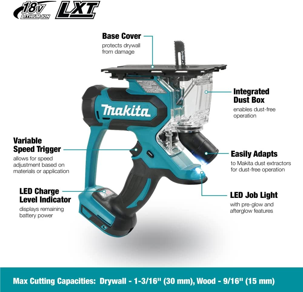 Makita DSD180Z 18V LXT Cordless Drywall Cutter (Tool Only)