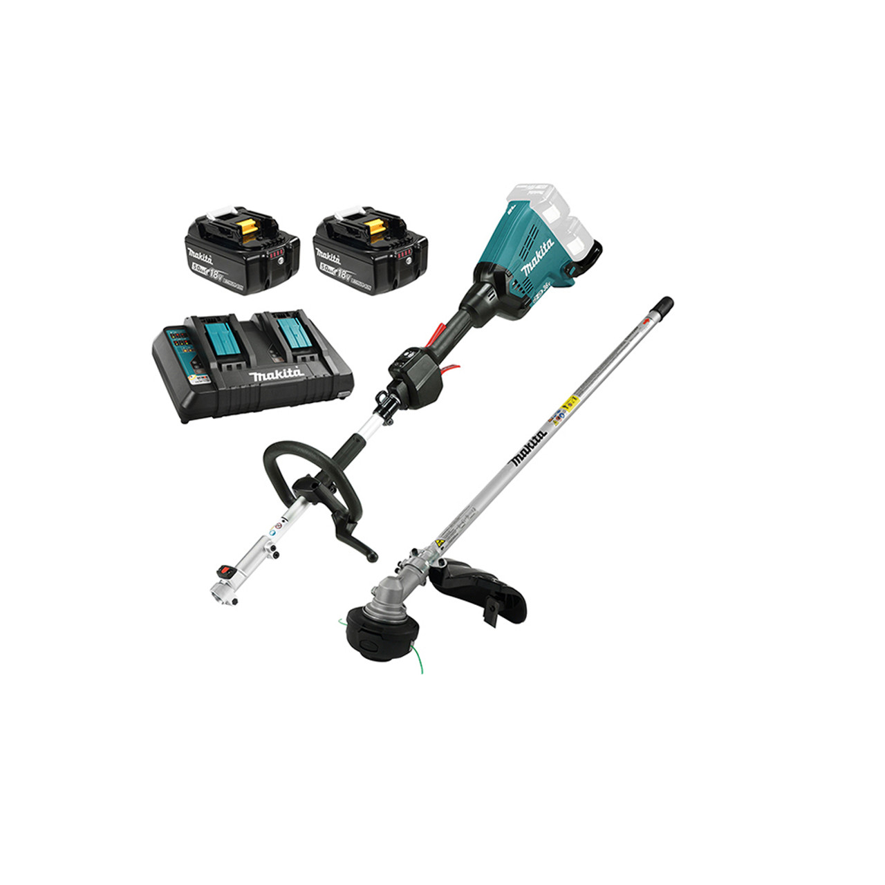 Makita DUX60ZM5X 18Vx2 LXT Brushless Split Shaft Power Head Unit with 16-1/2 inch Line Trimmer Attachment Kit