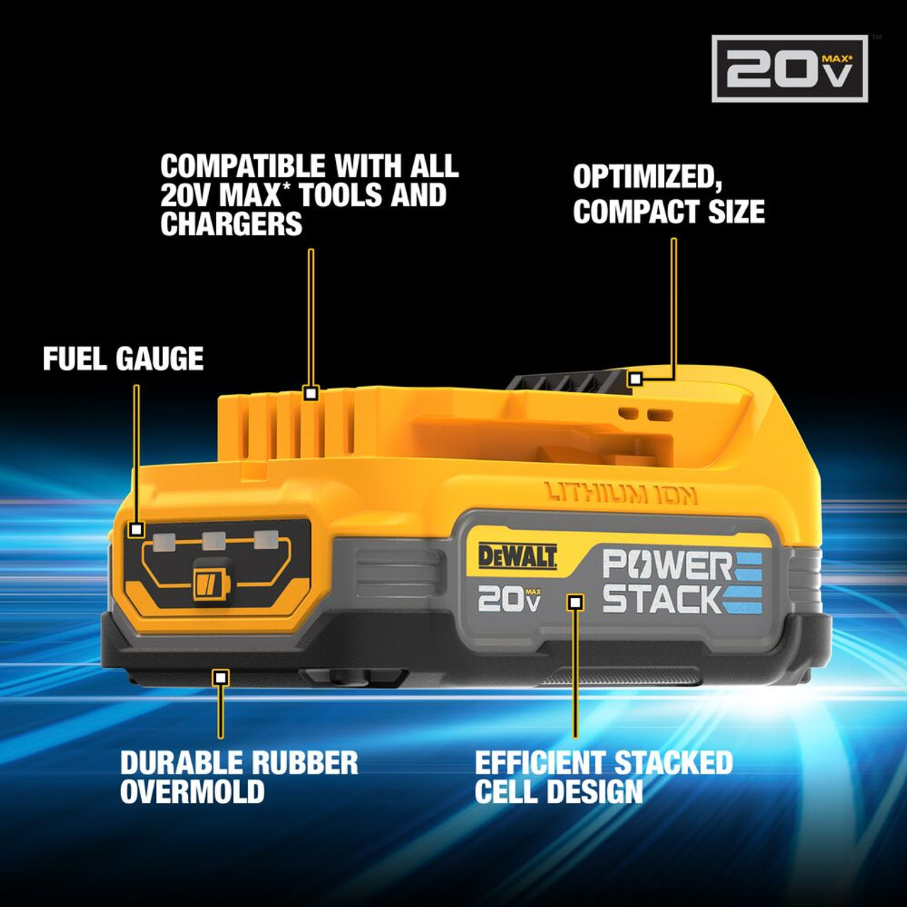 DeWalt DCBP034 20V MAX POWERSTACK Compact 1.7 Ah Battery DeWalt DCBP034 20V MAX POWERSTACK Compact 1.7 Ah Battery
