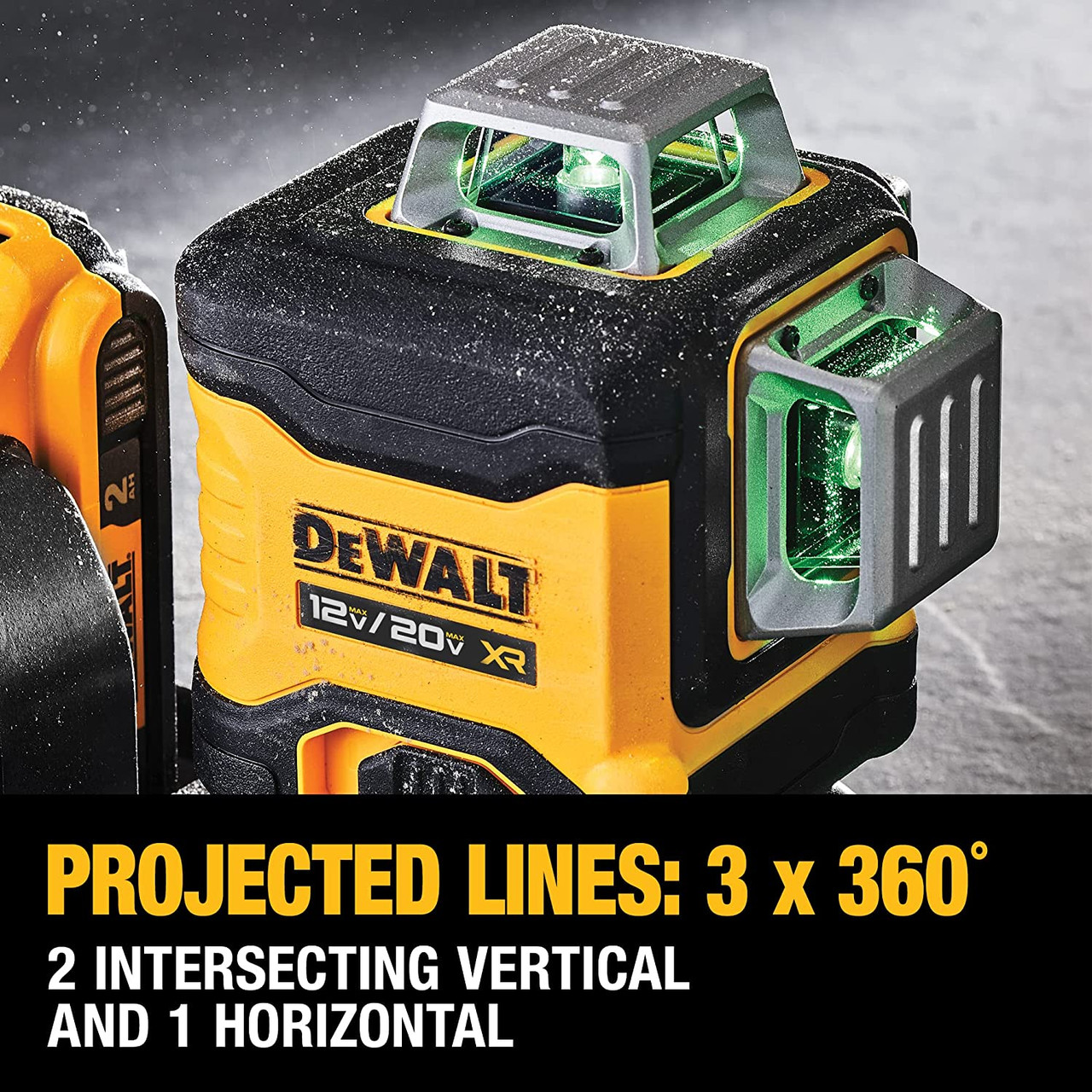 DeWalt DCLE34030GB 20V MAX 3x360 degrees Cordless Green Cross Line Laser Level (Tool Only)