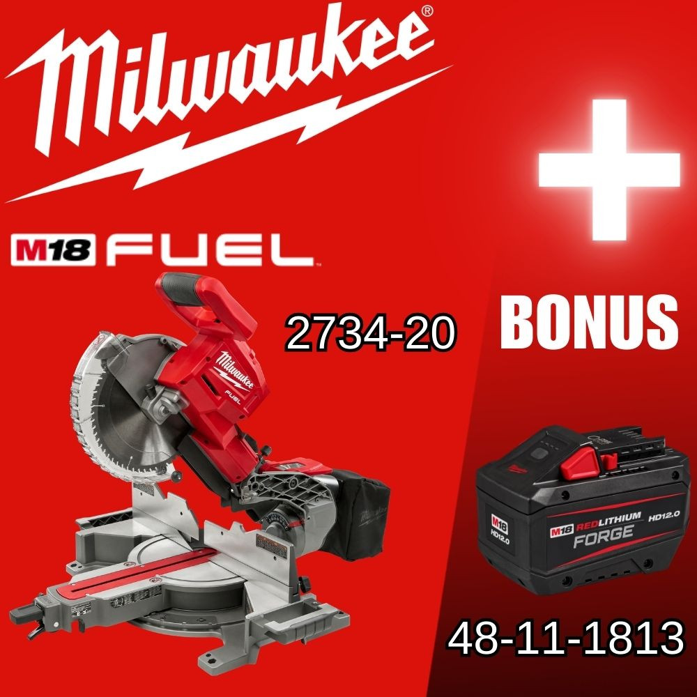 Milwaukee 2734-20 M18 FUEL 10 Inch Dual Bevel Sliding Compound Mitre Saw (Tool Only)