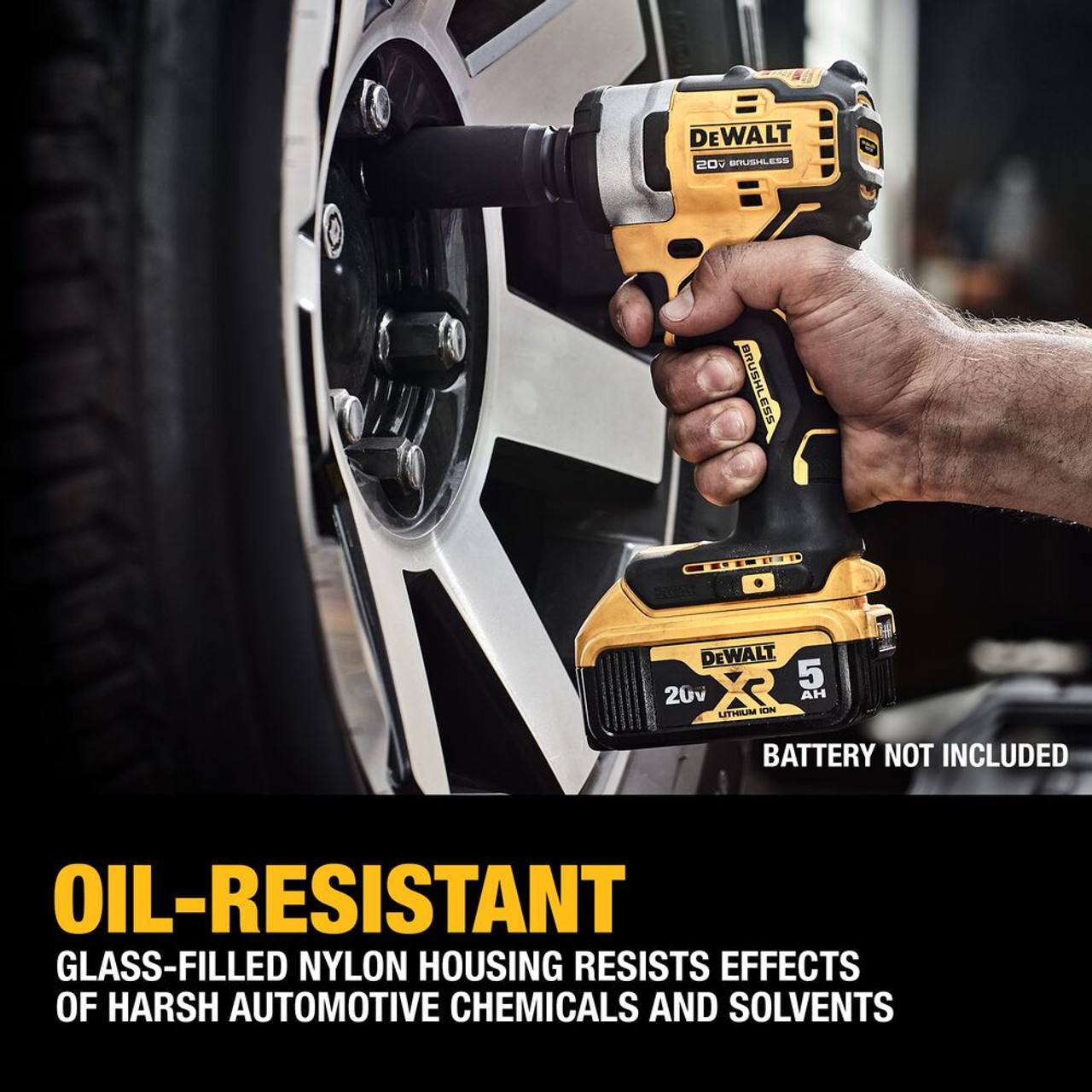 DeWalt DCF911B 20V Brushless 1/2 Inch Impact Wrench with Hog Ring Anvil (Tool Only)