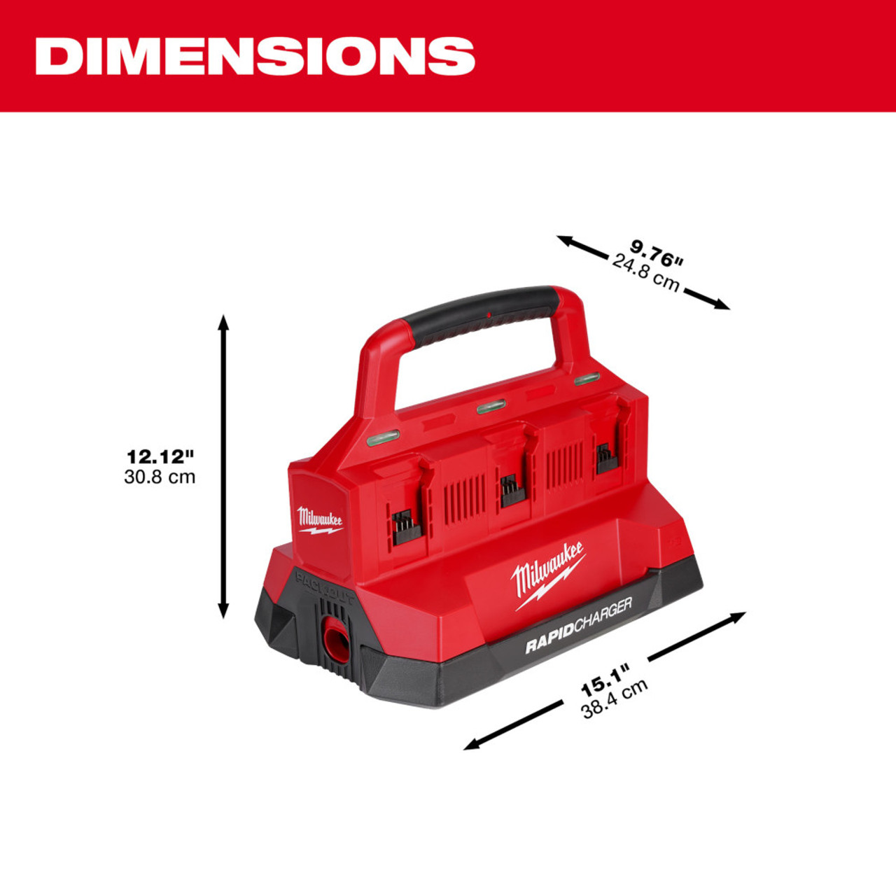 Milwaukee 48-59-1809 PACKOUT Six Bay Rapid Charger Milwaukee 48-59-1809 PACKOUT Six Bay Rapid Charger