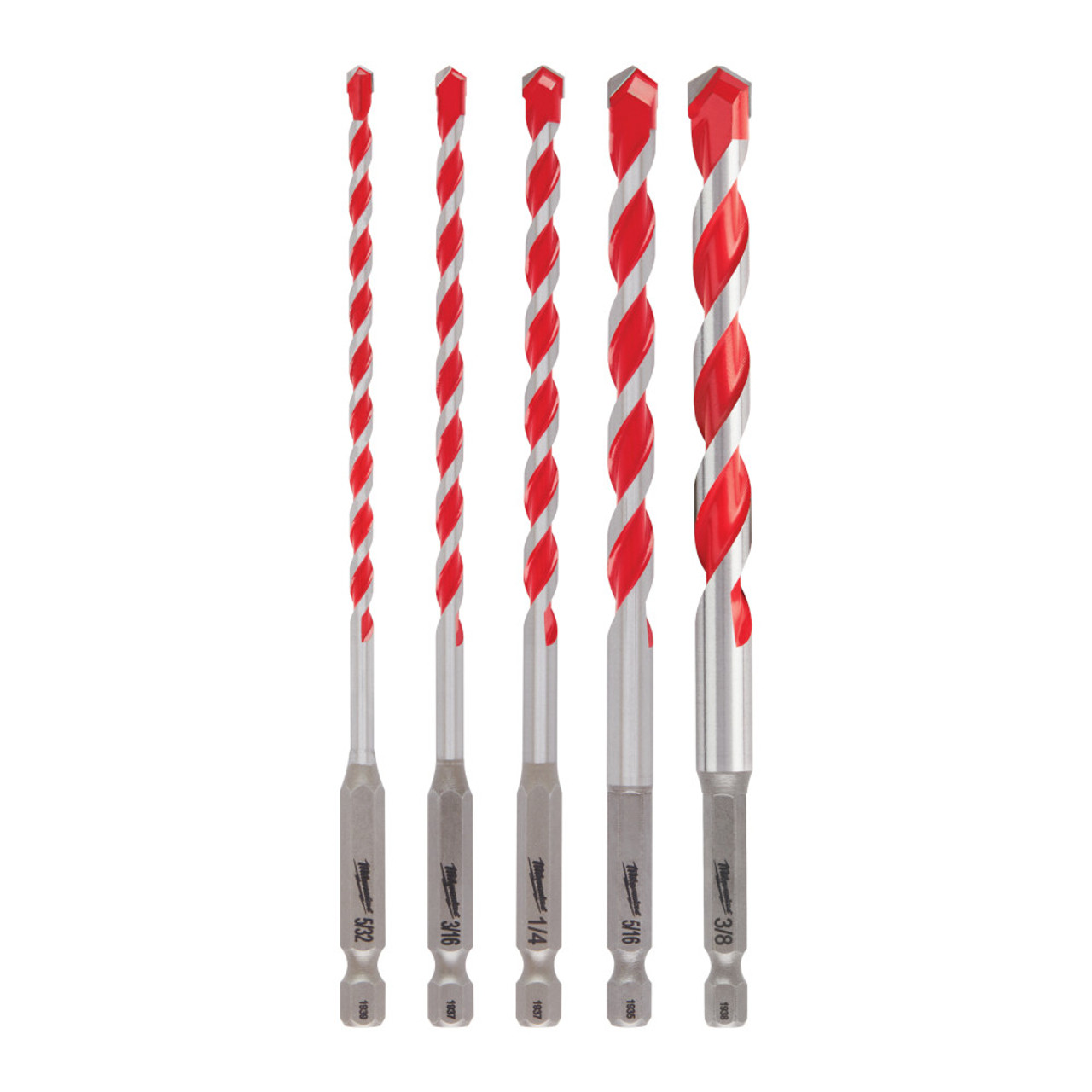 Milwaukee 48-20-9051 5pc SHOCKWAVE Carbide Hammer Drill Bit Set