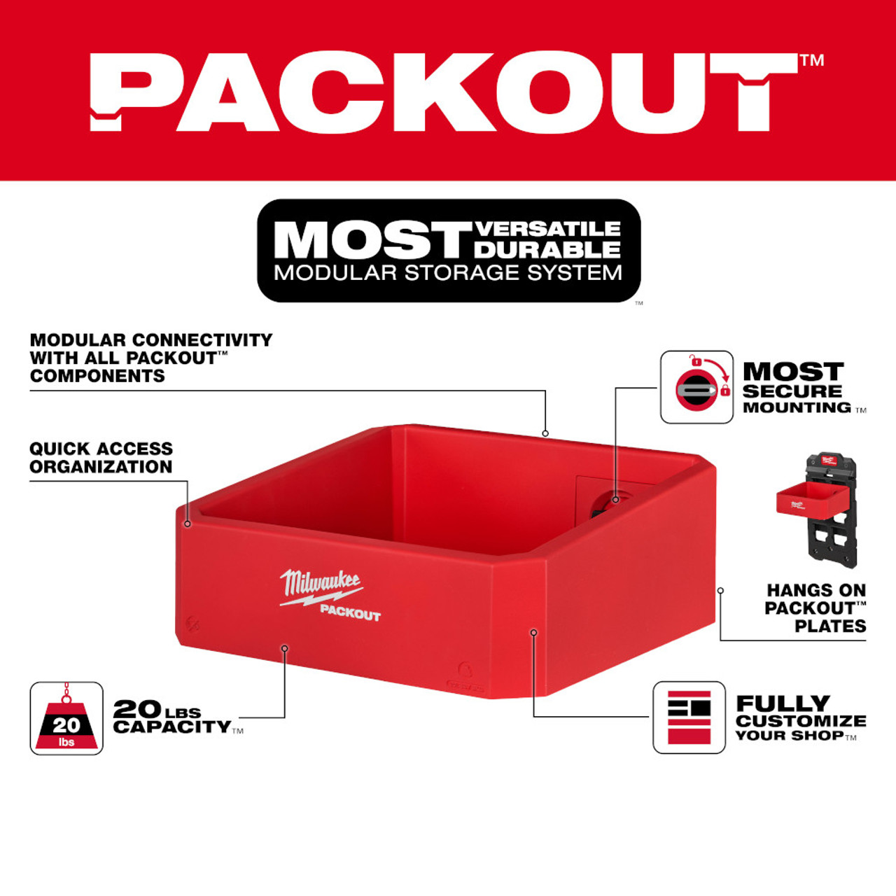 Milwaukee 48-22-8347 PACKOUT Compact Shelf Milwaukee 48-22-8347 PACKOUT Compact Shelf