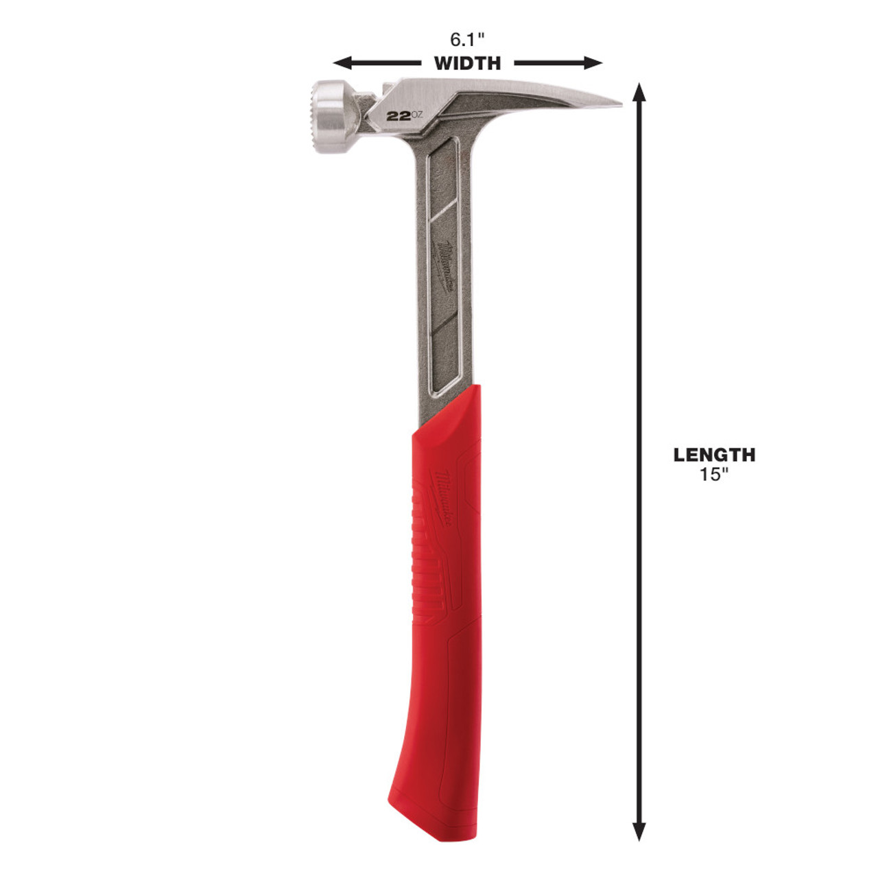 Milwaukee 48-22-9022 22oz Milled Face Framing Hammer