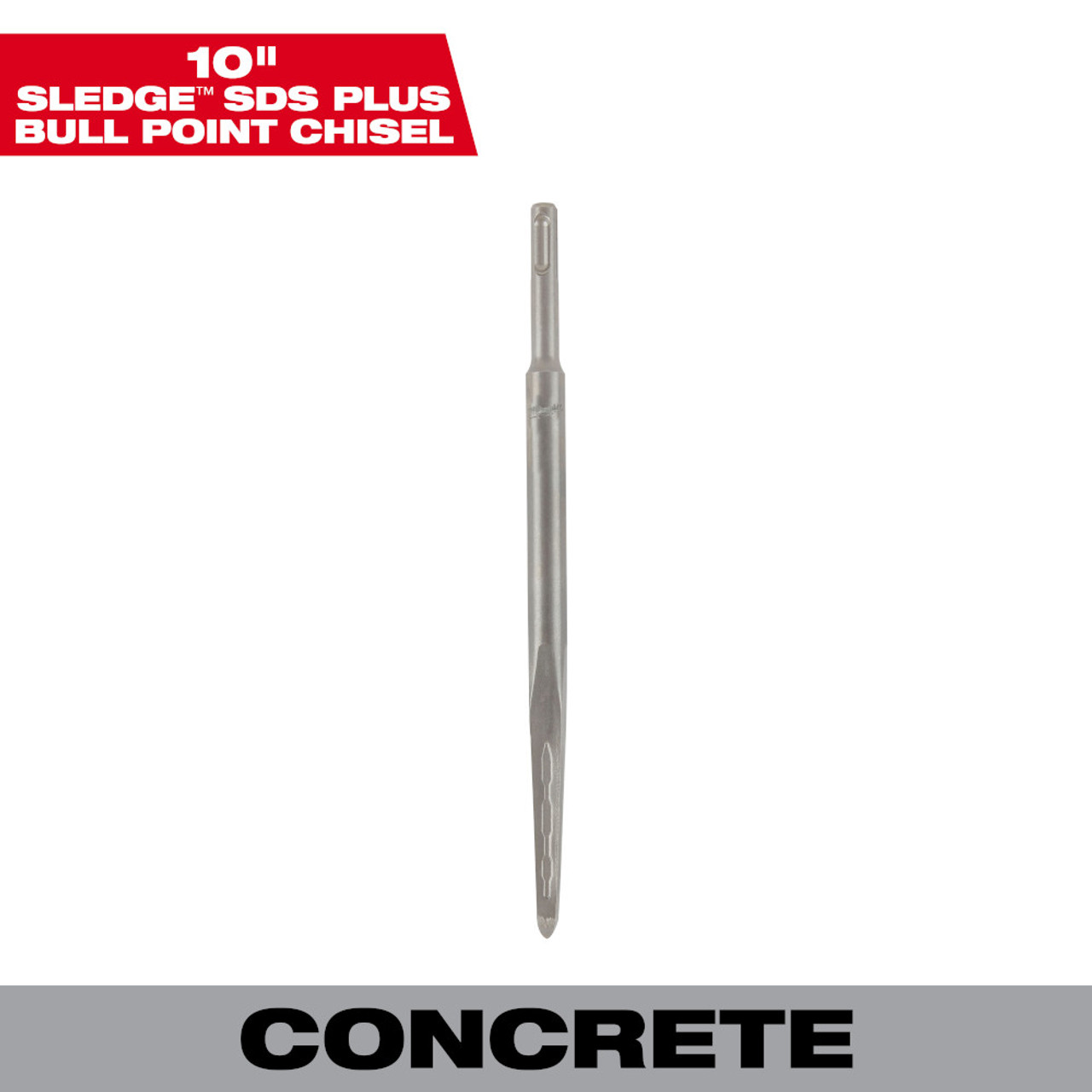 Milwaukee 48-62-6050 10 inch SDS PLUS SLEDGE Bull Point Chisel