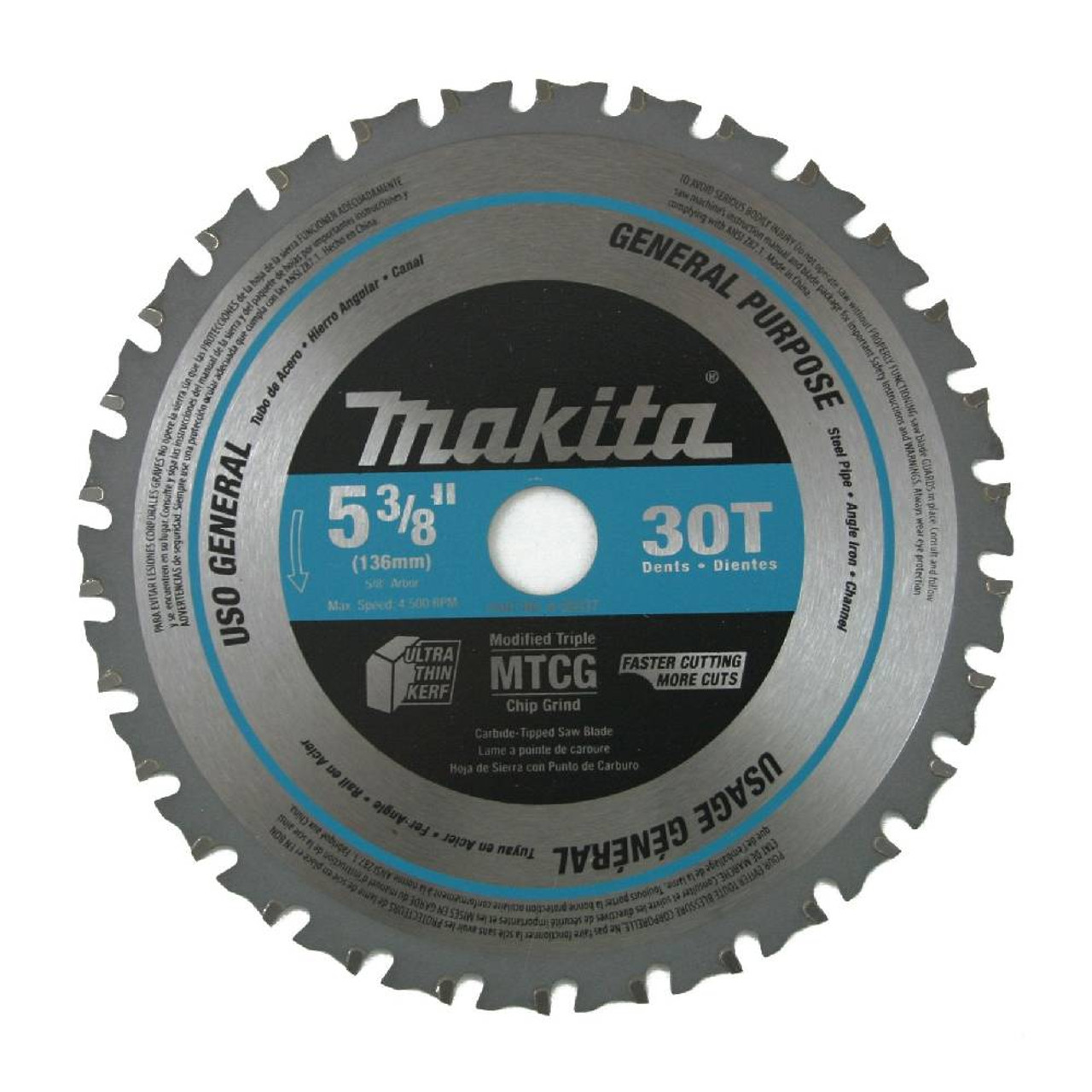 Makita A-95037 5-3/8 Inch 30T Carbide‑Tipped Saw Blade