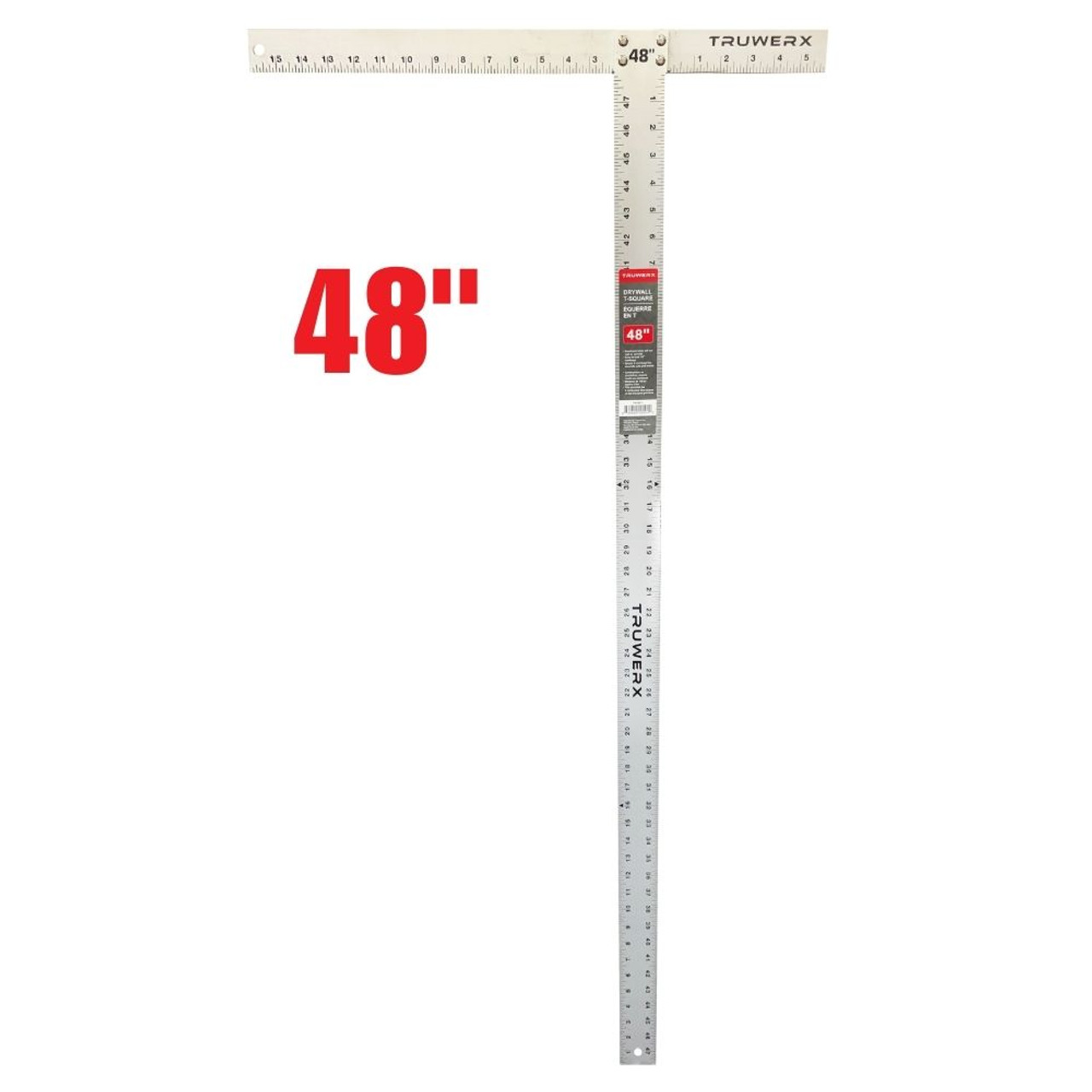 Truwerx 29075 48 inch Aluminum Drywall T-Square