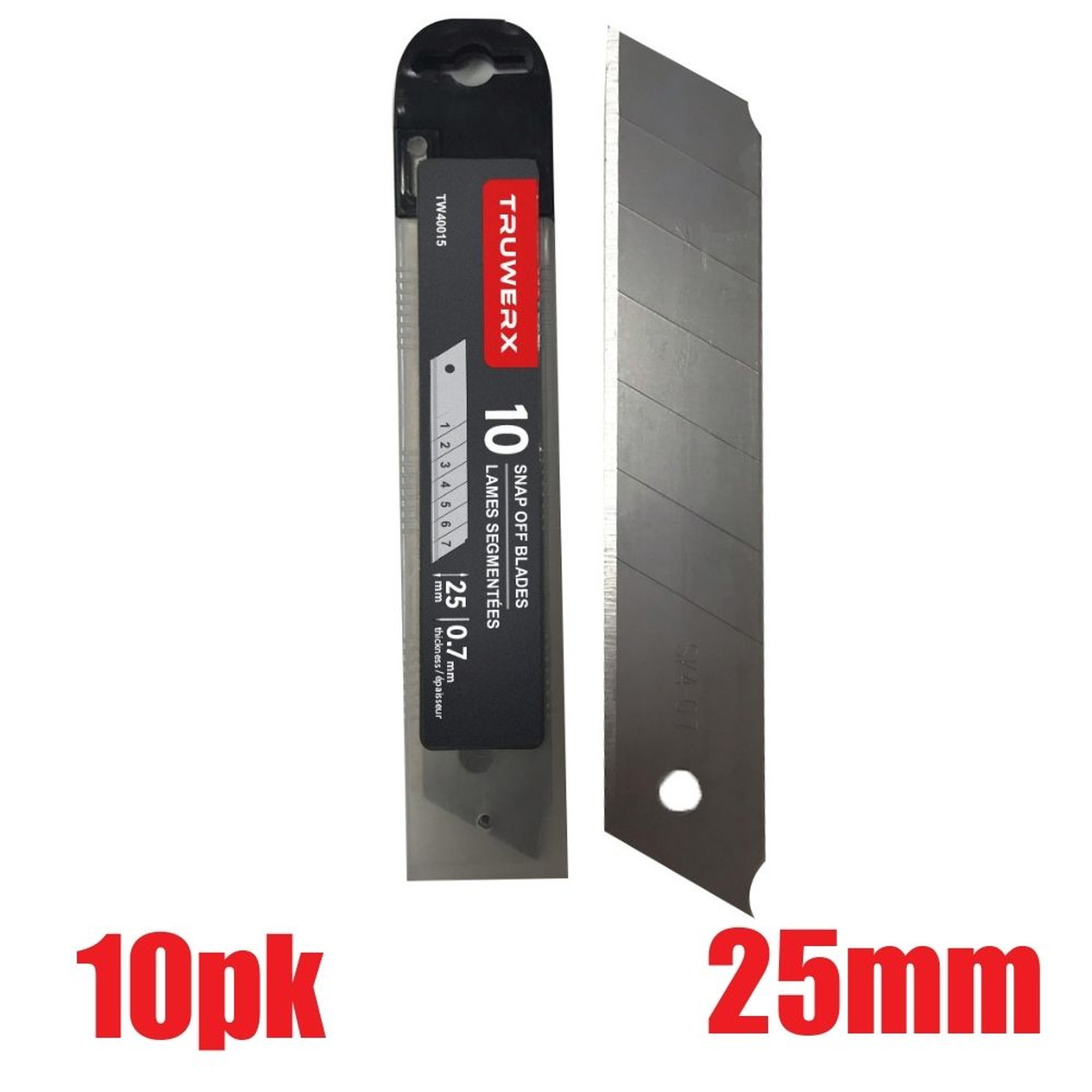 Truwerx 40015 25mm Snap-Off Replacement Blades - 10pk