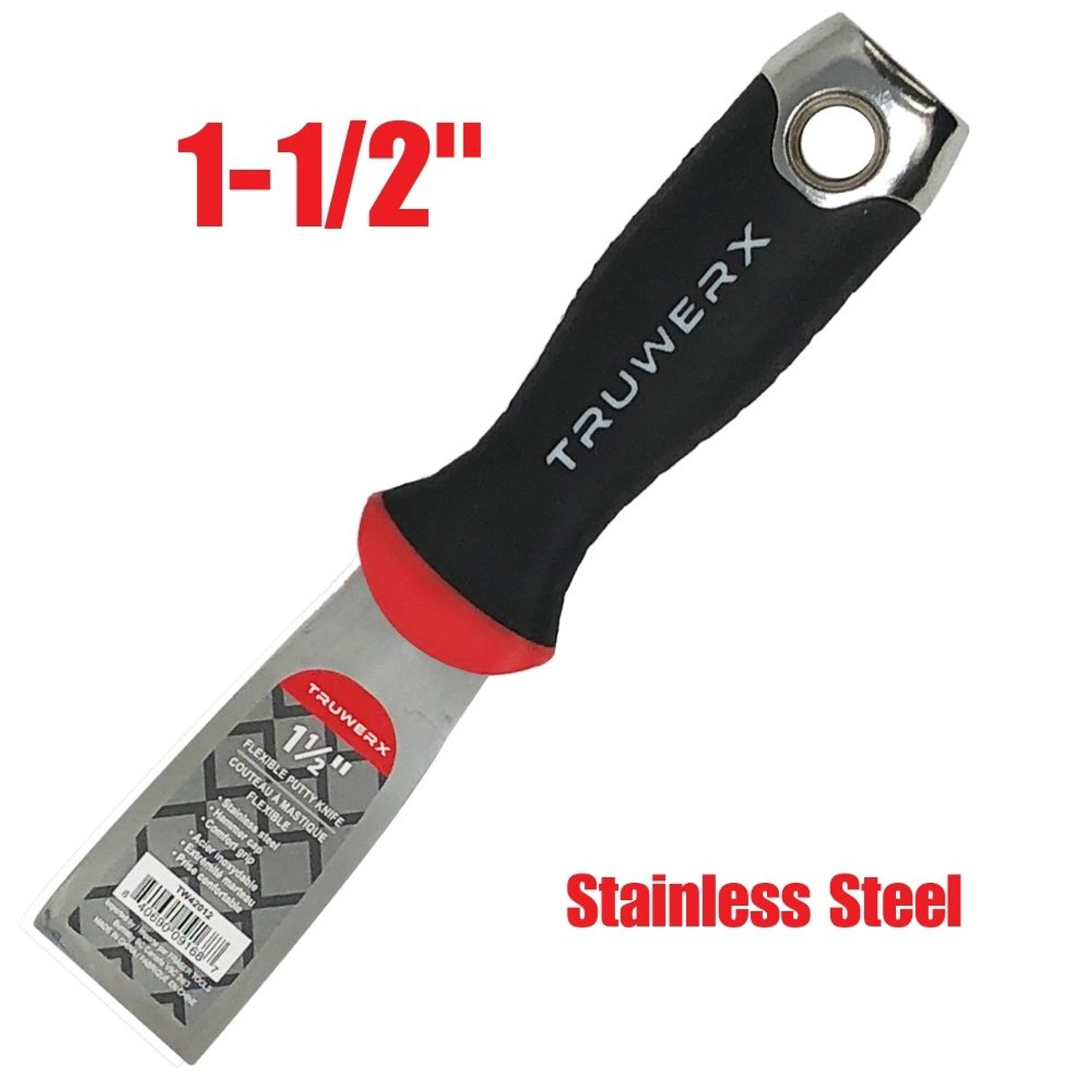 Truwerx 42012 1-1/2 inch Stainless Steel Flexible Putty Knife
