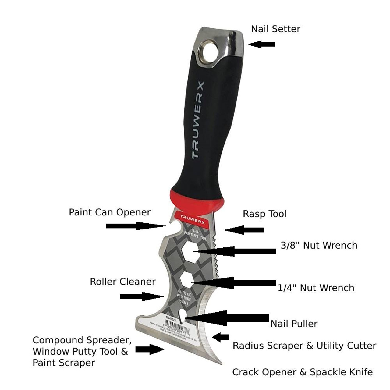 Truwerx 42025 15-in-1 Painter foots Tool