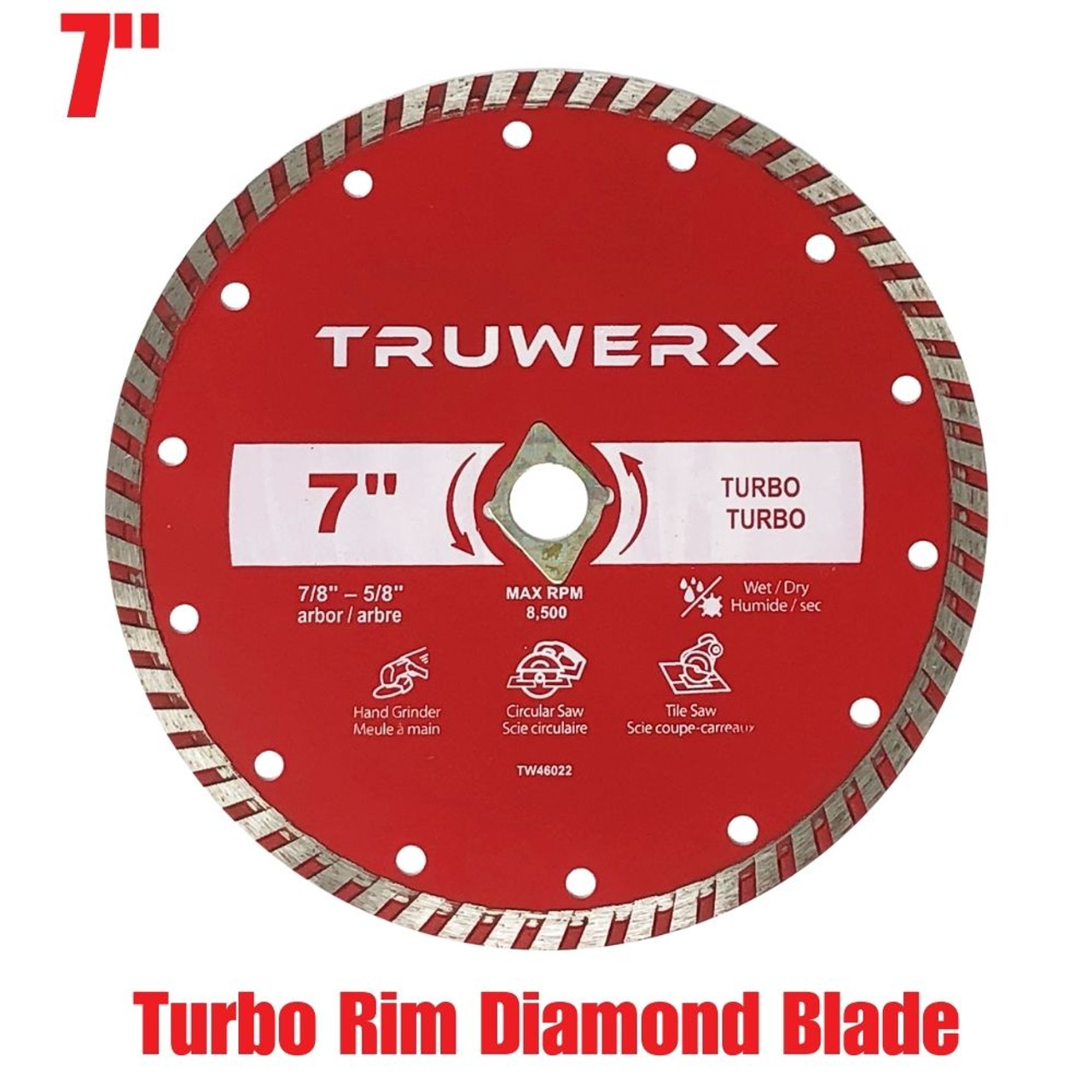 Truwerx 46022 7 inch Turbo Rim Diamond Blade Truwerx 46022 7 inch Turbo Rim Diamond Blade