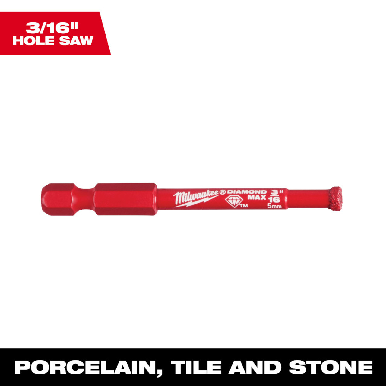 Milwaukee 49-56-0503 3/16 Inch Diamond Max Hole Saw