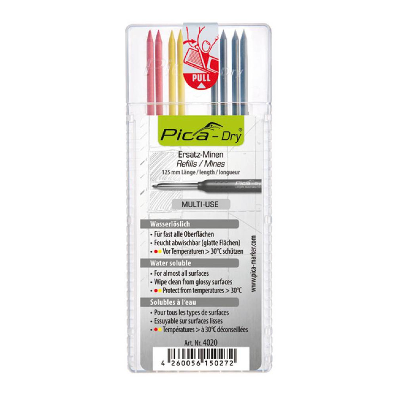 Pica 4020 Pica-Dry Assorted Lead Refills - 8pk
