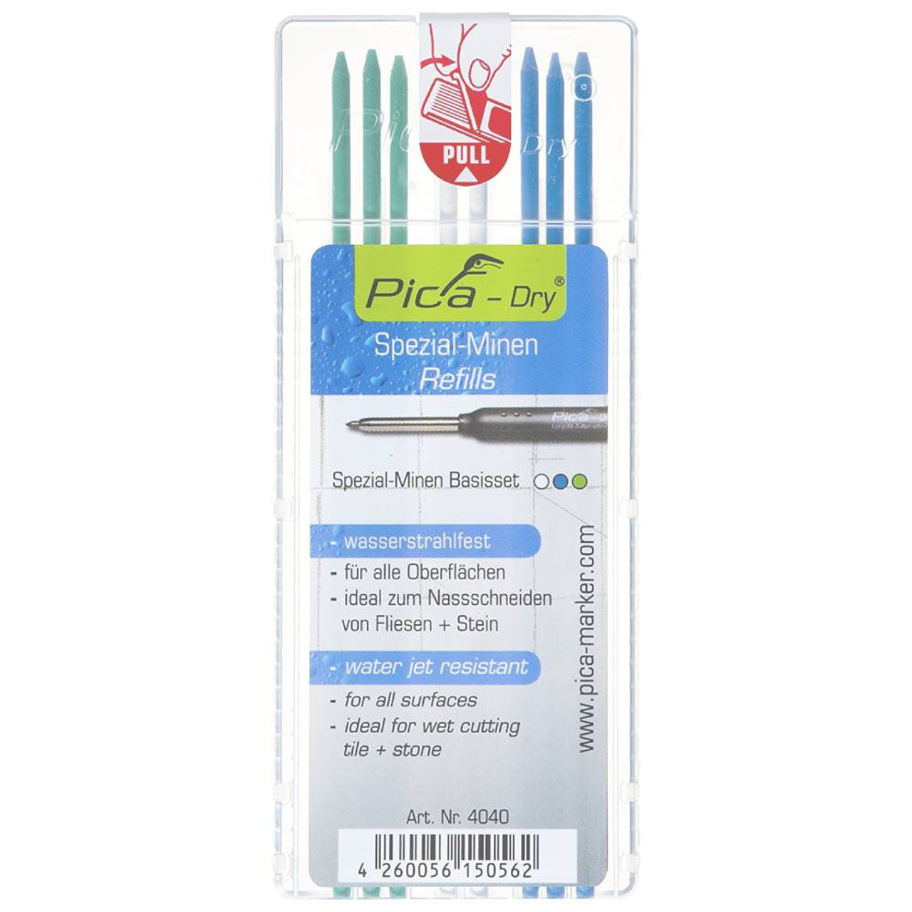 Pica 4040 Pica-Dry Special Water Jet Resistant Lead Refills - 8pk