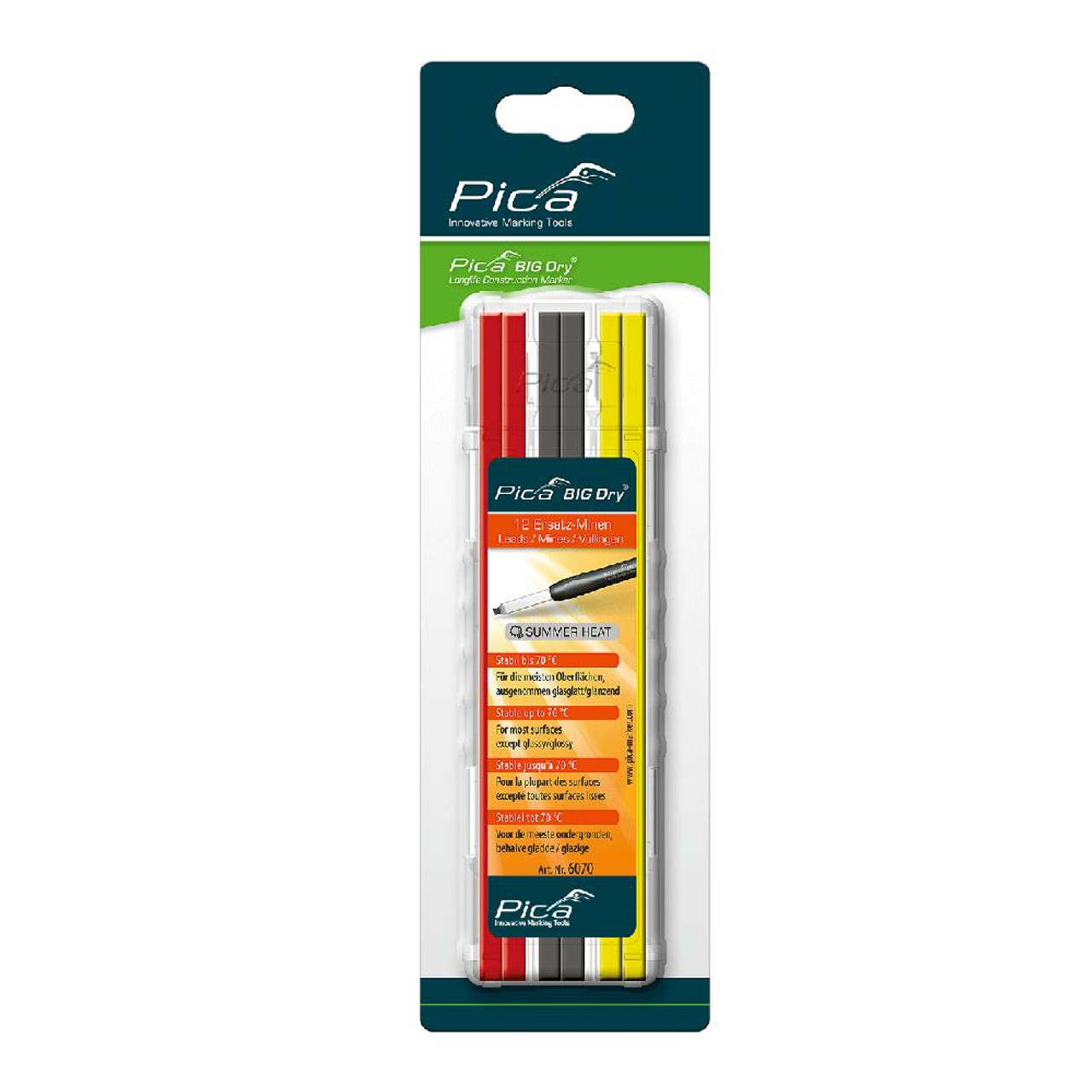 Pica 6070 Pica-Dry Special Summer Heat Lead Refills - 12pk