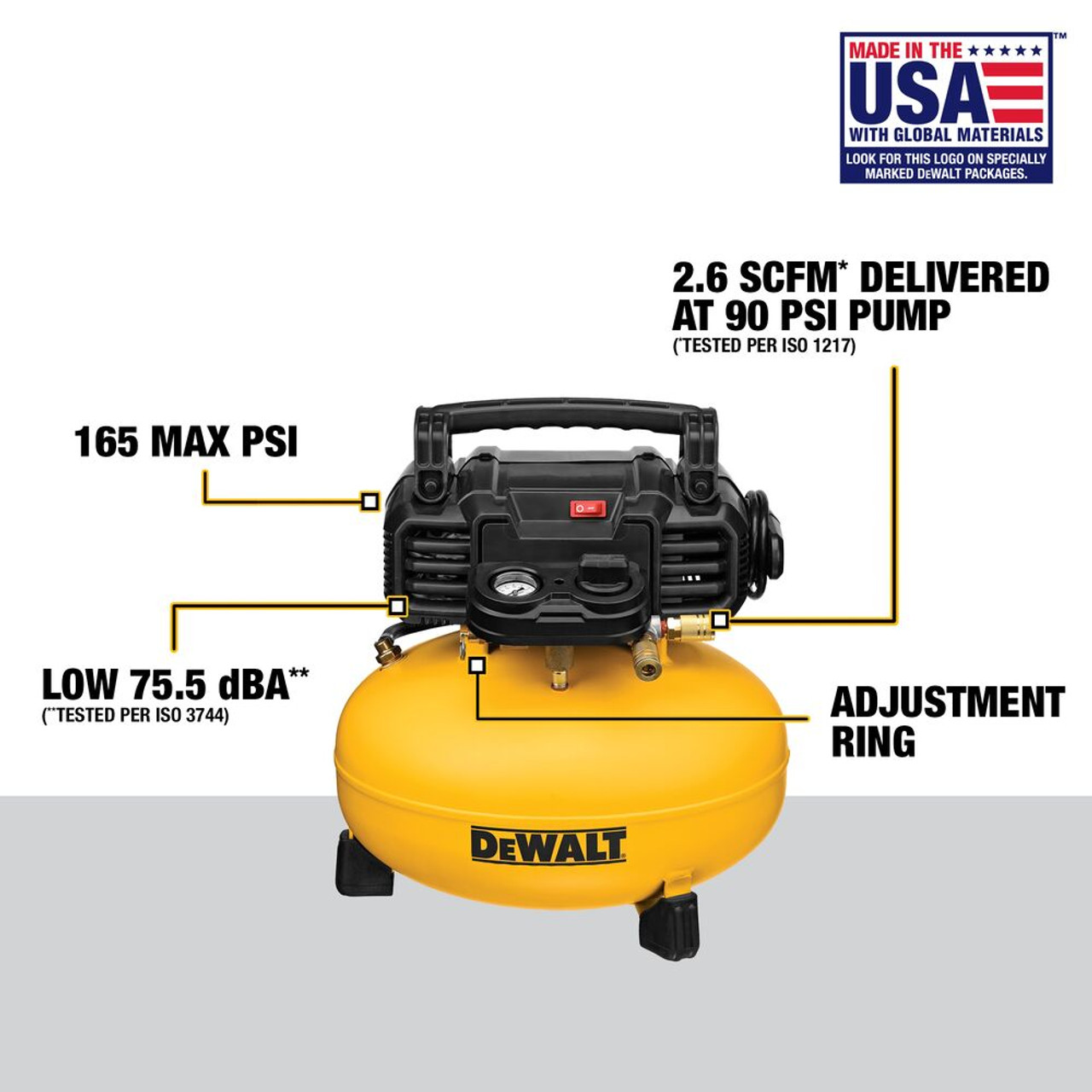 DeWalt DWFP55126 Heavy Duty 165 PSI Pancake Compressor