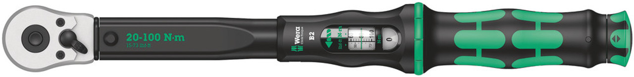 Wera 05075611001 Click-Torque B 2 Torque Wrench with Reversible Ratchet - 3/8 inch Drive