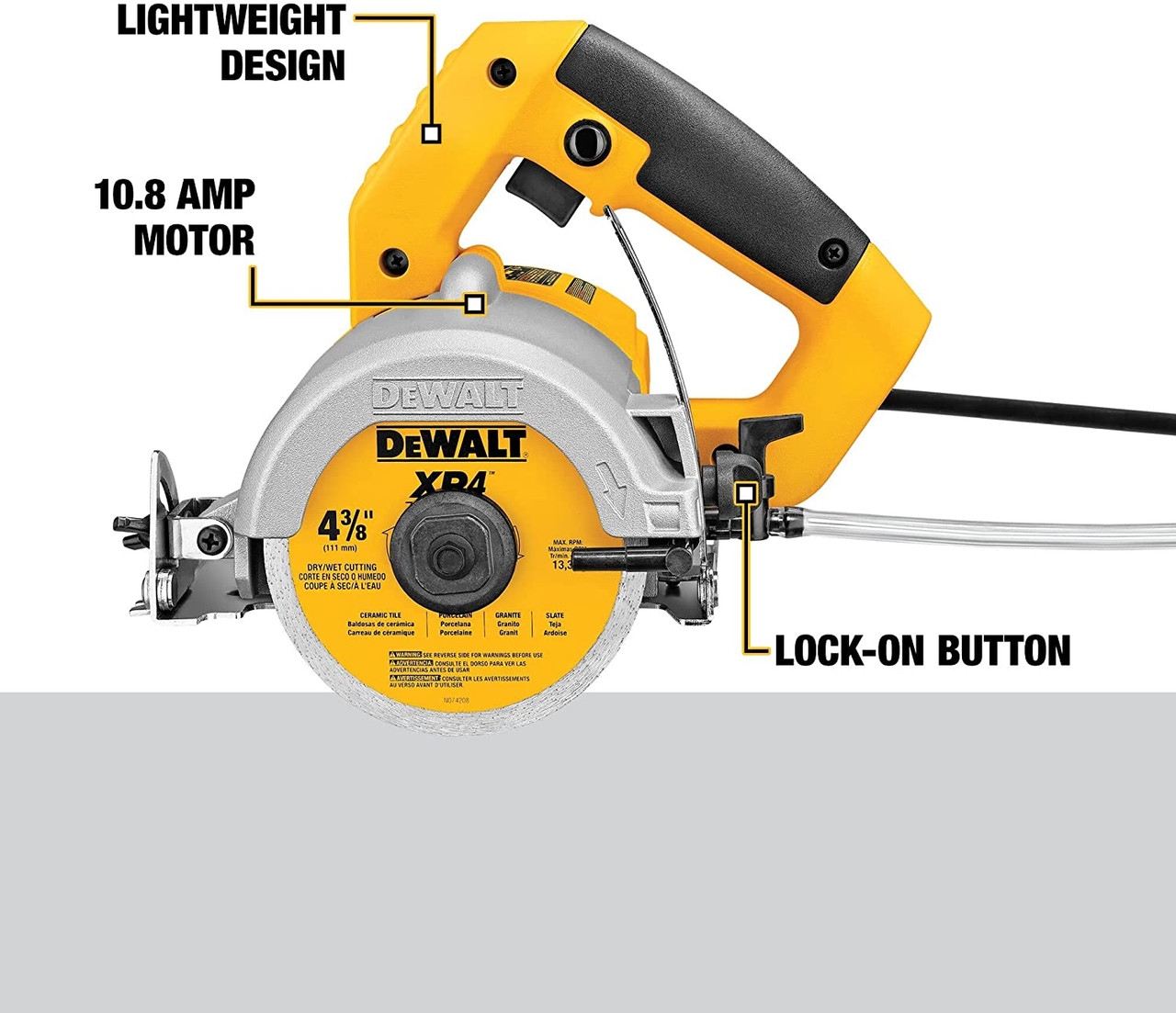 DeWalt DWC860W 4-3/8 inch Wet/Dry Handheld Tile Cutter